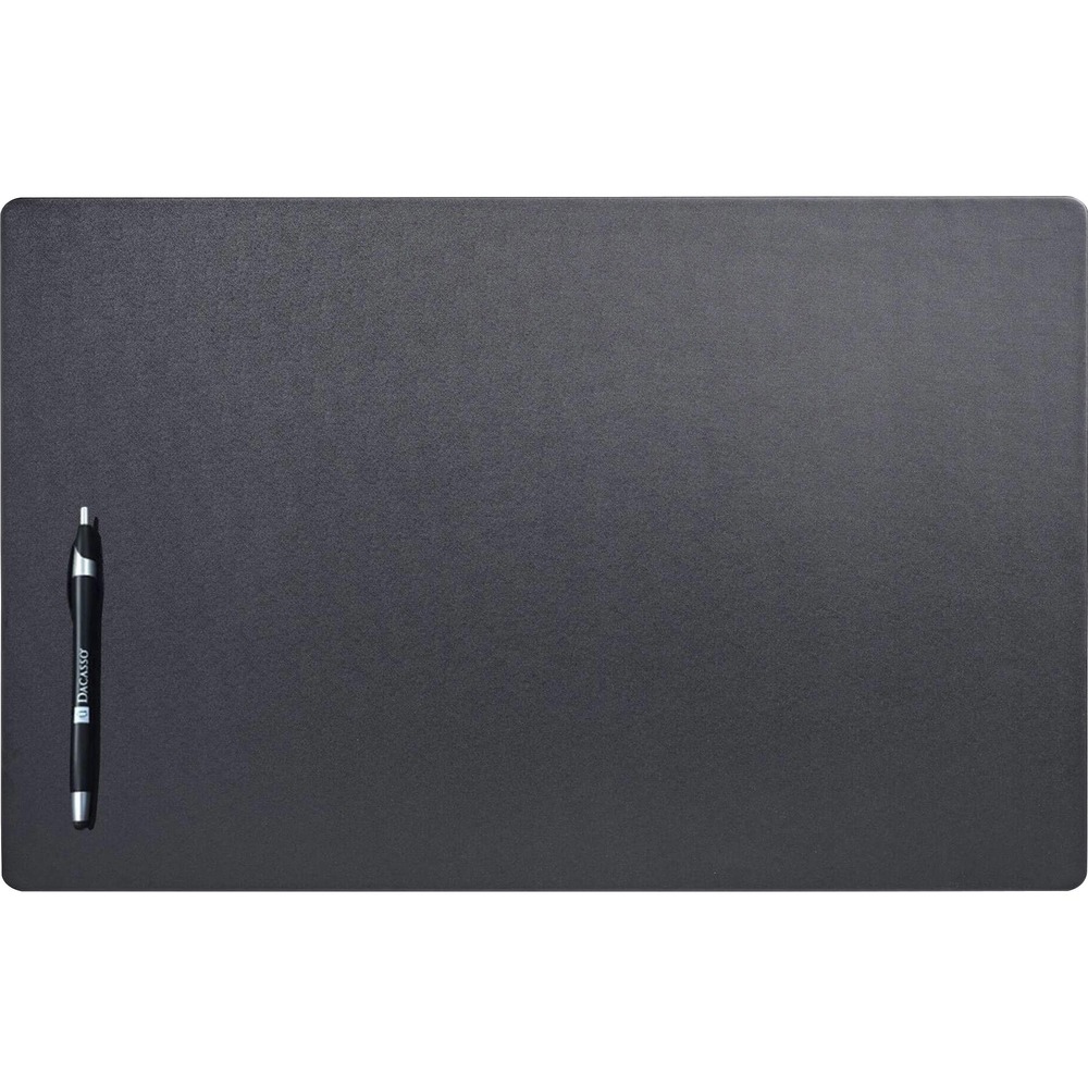 DACP1057 - Conference Pad features a wrapped-edge design to provide a finished look and added durability. Faux-leather material provides a professional look in a cost-efficient design. Soft velveteen bottom protects surfaces from scuffs and scratches.