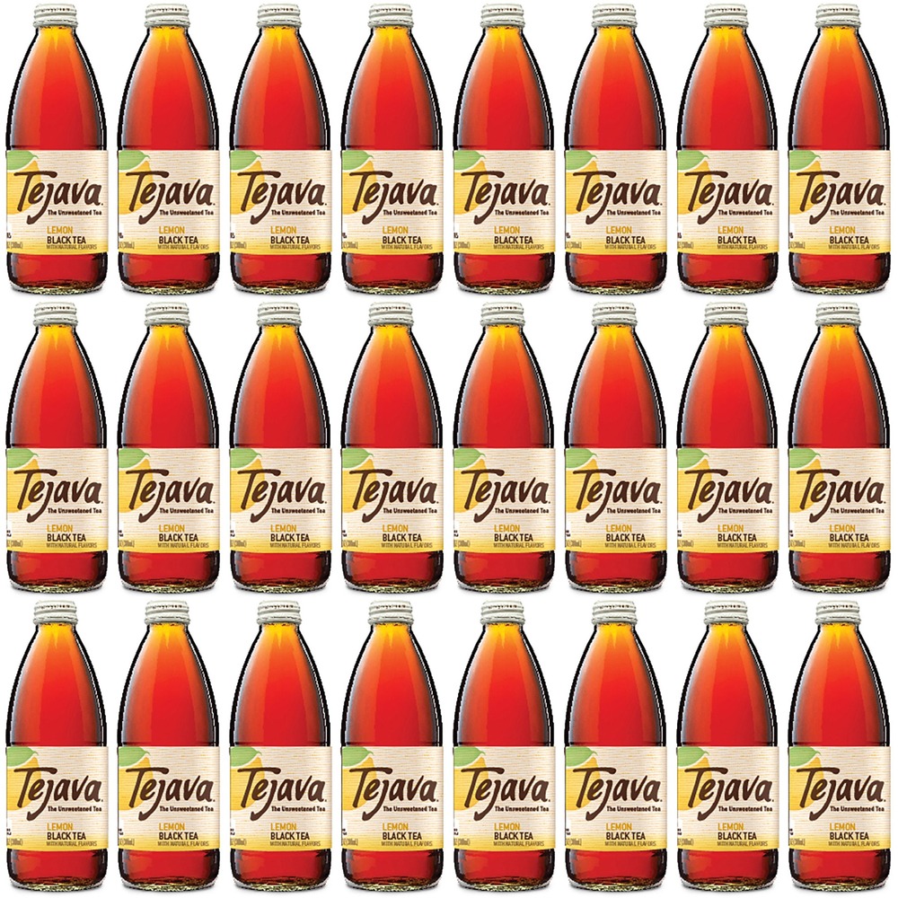 CWG40353 - Tejava Lemon Black Tea is made entirely from select tea leaves from the island of Java. Using the special Java tea leaves and unique microbrewing methods gives you a full-bodied flavor. Ready-to-drink tea tastes great served hot or cold. Sugar-free recipe contains no hidden or genetically modified ingredients, just Java tea leaves and water. It is brewed with tea leaves sourced from Rainforest Alliance certified farms and is Non-GMO Project verified.