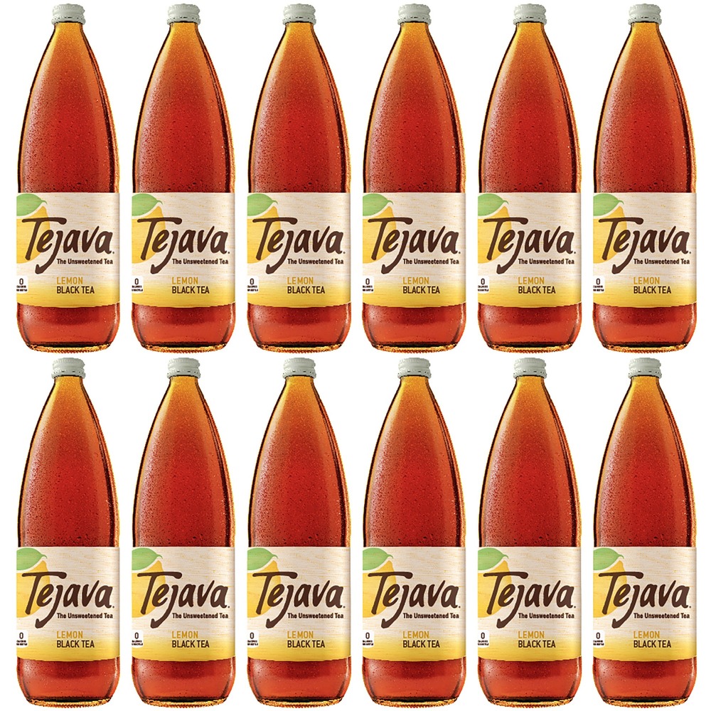 CWG40352 - Tejava Lemon Black Tea is made entirely from select tea leaves from the island of Java. Using the special Java tea leaves and unique microbrewing methods gives you a full-bodied flavor. Ready-to-drink tea tastes great served hot or cold. Sugar-free recipe contains no hidden or genetically modified ingredients, just Java tea leaves and water. It is brewed with tea leaves sourced from Rainforest Alliance certified farms and is Non-GMO Project verified.