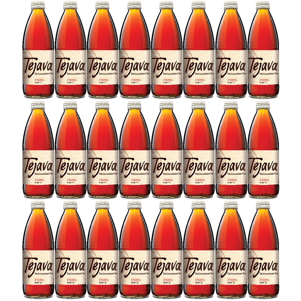 CWG40051 - Tejava Original Black Tea is made entirely from select tea leaves from the island of Java. Its full-bodied flavor is created using the special Java tea leaves and unique microbrewing methods. Ready-to-drink tea tastes great served hot or cold. Sugar-free recipe contains no hidden or genetically modified ingredients, just Java tea leaves and water. It is brewed with tea leaves sourced from Rainforest Alliance certified farms and is Non-GMO Project verified.