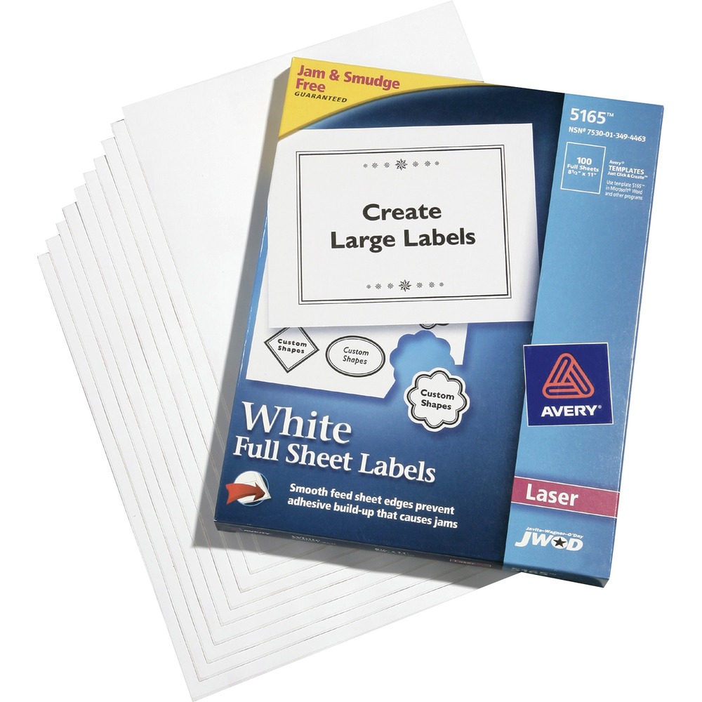 NSN3494463 - Versatile, self-adhesive labels are compatible with laser printers and feed automatically from your paper tray. Labels feature a special feature called TrueBlock that completely covers everything underneath so you can reuse mailing tubes, boxes and more. EasyPeel labels bend to expose a Pop-up Edge. Bright white labels have permanent adhesive and are jam-free and smudge-free.
