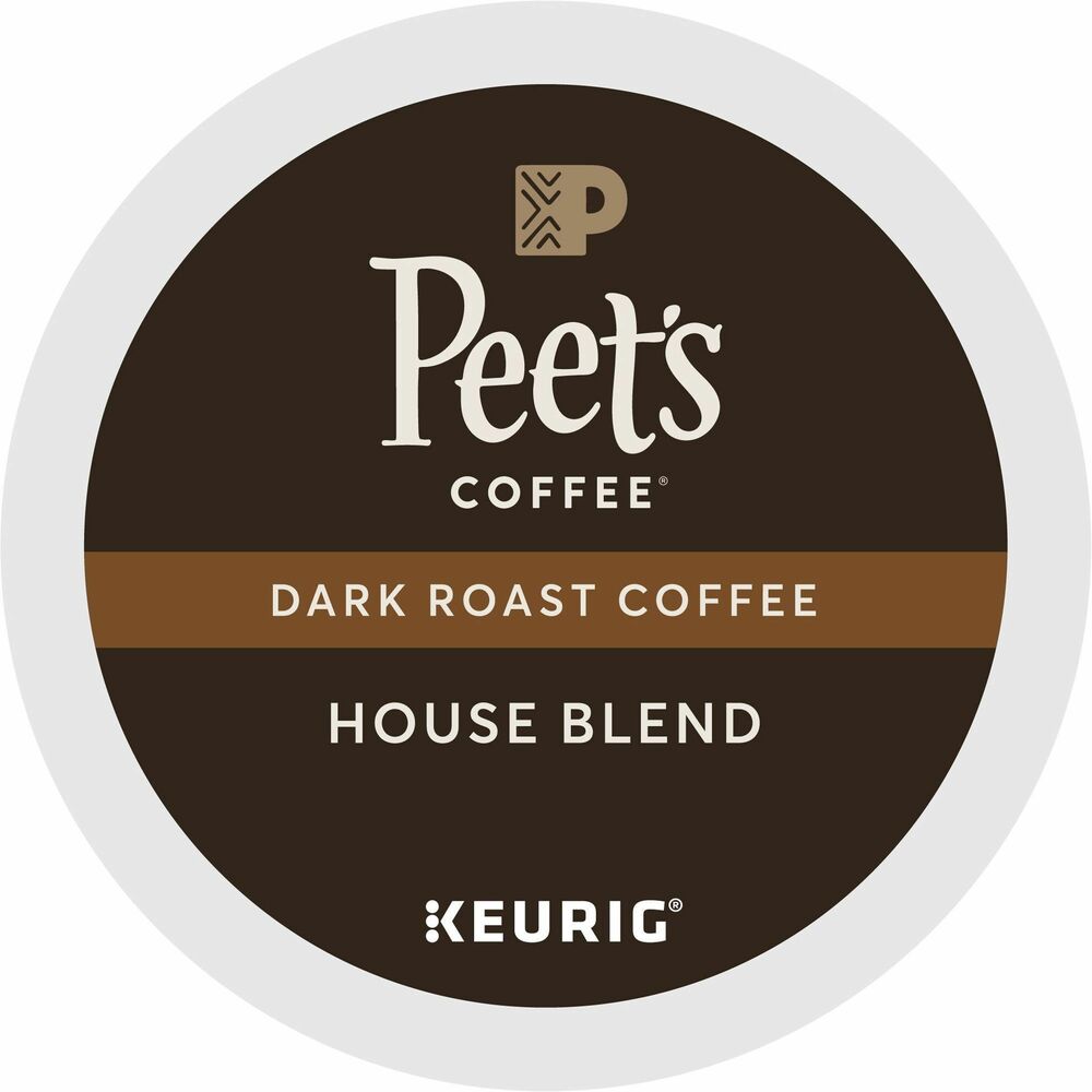GMT2410 - Peet's Coffee House Blend delivers a lively, sweet flavor. It was created by the company's founder by selecting the finest beans and hand-roasting them in small batches for rich, distinctive flavor. The tradition continues today. This dark roast is made using only the world's finest coffees and roasting each batch by hand to achieve the richest, most flavorful cup. It is made with 100 percent Arabica beans. Caffeinated coffee comes in airtight, recyclable K-Cups for single-cup brewing systems. K-Cups are easy to use. Simply shake and insert into your Keurig coffee brewer for a delicious cup of coffee.