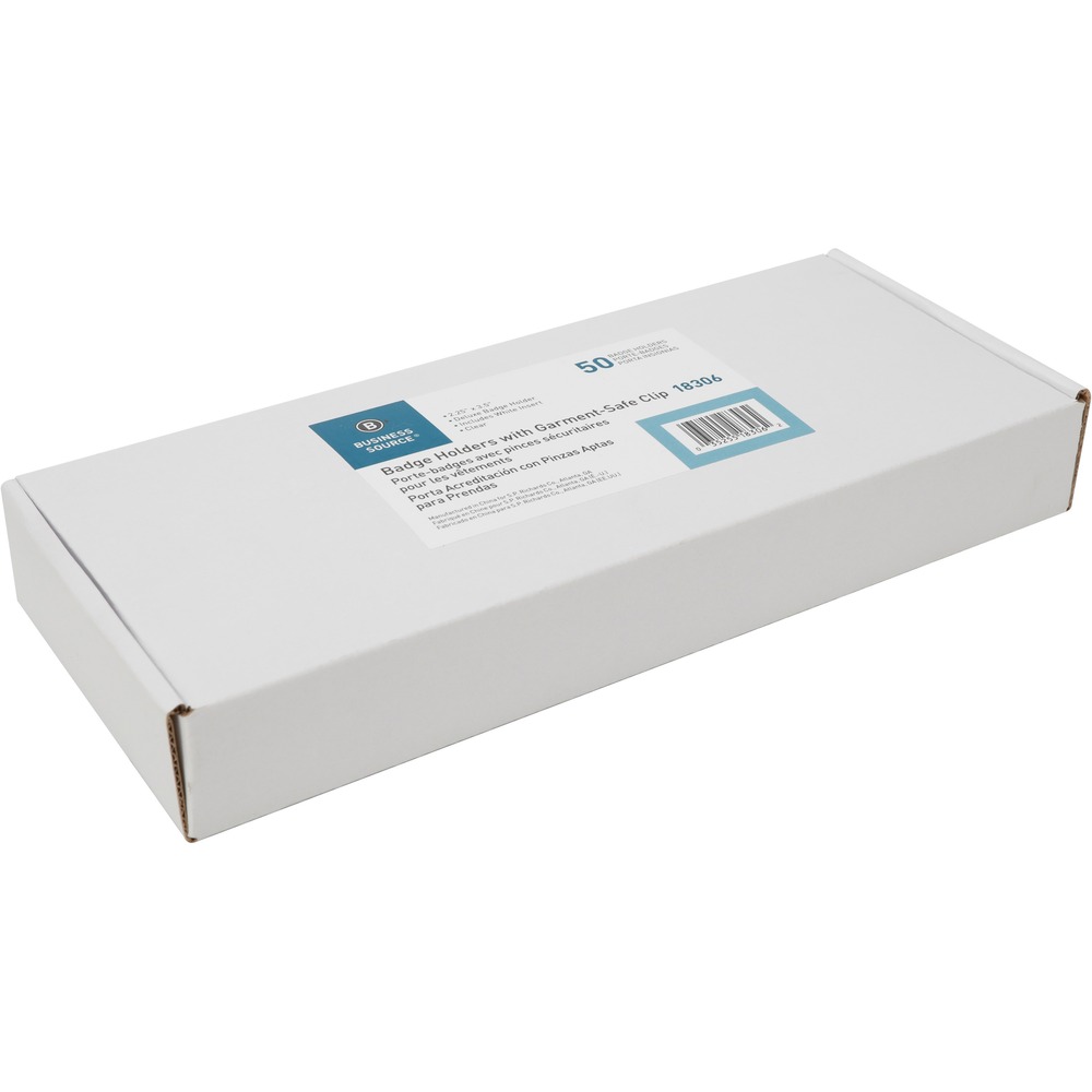 BSN18306 - Deluxe Badge Holders feature a transparent design that completely showcases your insert for easy viewing. Garment-safe clips attach securely to clothing without any damage. White inserts can be easily exchanged for quick updates. Badge holders are perfect for conferences, meetings, events, guests and more.