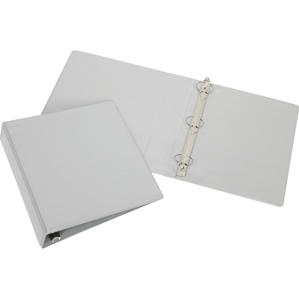 NSN5194376 - Round-ring view binder features a clear overlay on the front, spine and back covers. It is ideal for presentations. Clear overlay allows easy customization. Use pockets on the inside of the front and back cover for storing unpunched and loose papers. Three-ring binder accommodates letter-size punched paper. Quality construction with heavy-duty vinyl resists tearing and cracking. Binder meets CPG guidelines and is manufactured using a BPA-free process.