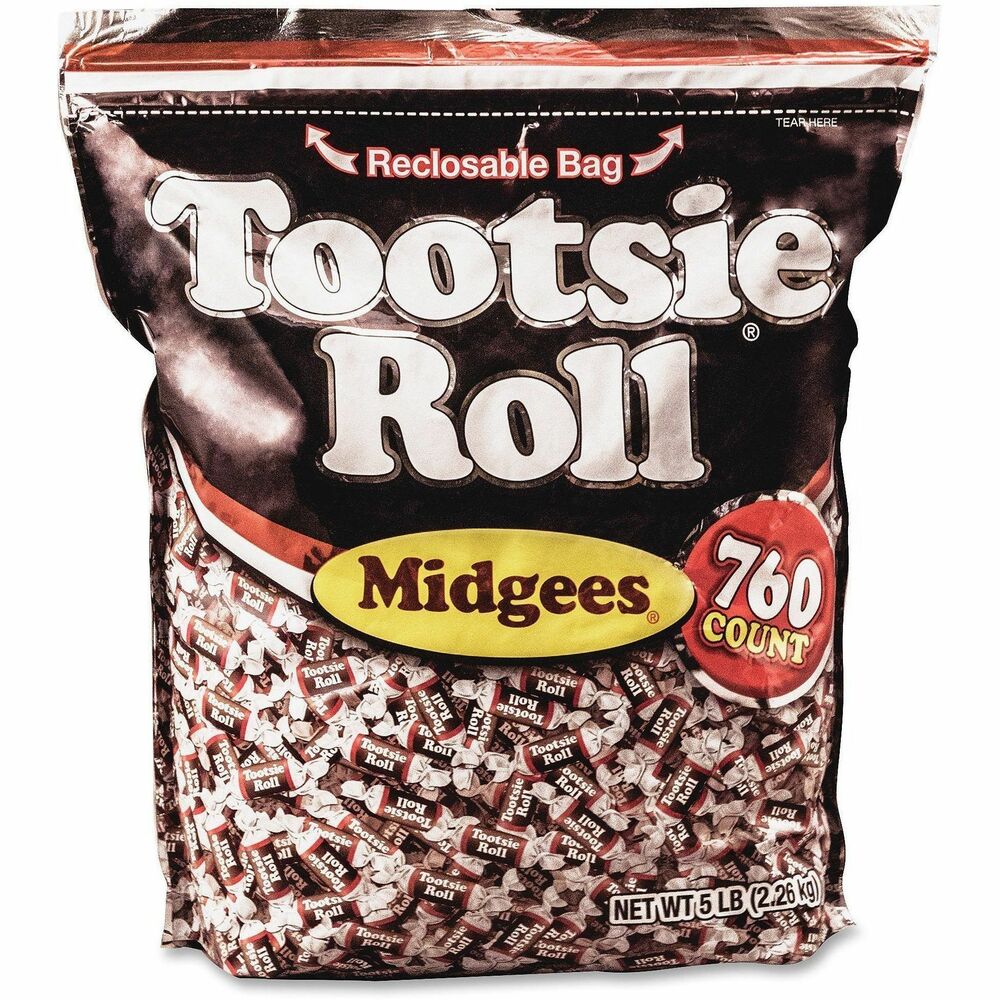TOO884580 - Tootsie Roll Midgees offer a perfectly balanced cocoa taste with a subtle, fruit-flavored undertone - all incorporated into a delicious treat. The long-lasting, delightfully chewable candy comes individually wrapped for safer sharing with friends or in your reception area. Bite-sized candies come in bulk size for an ample supply.