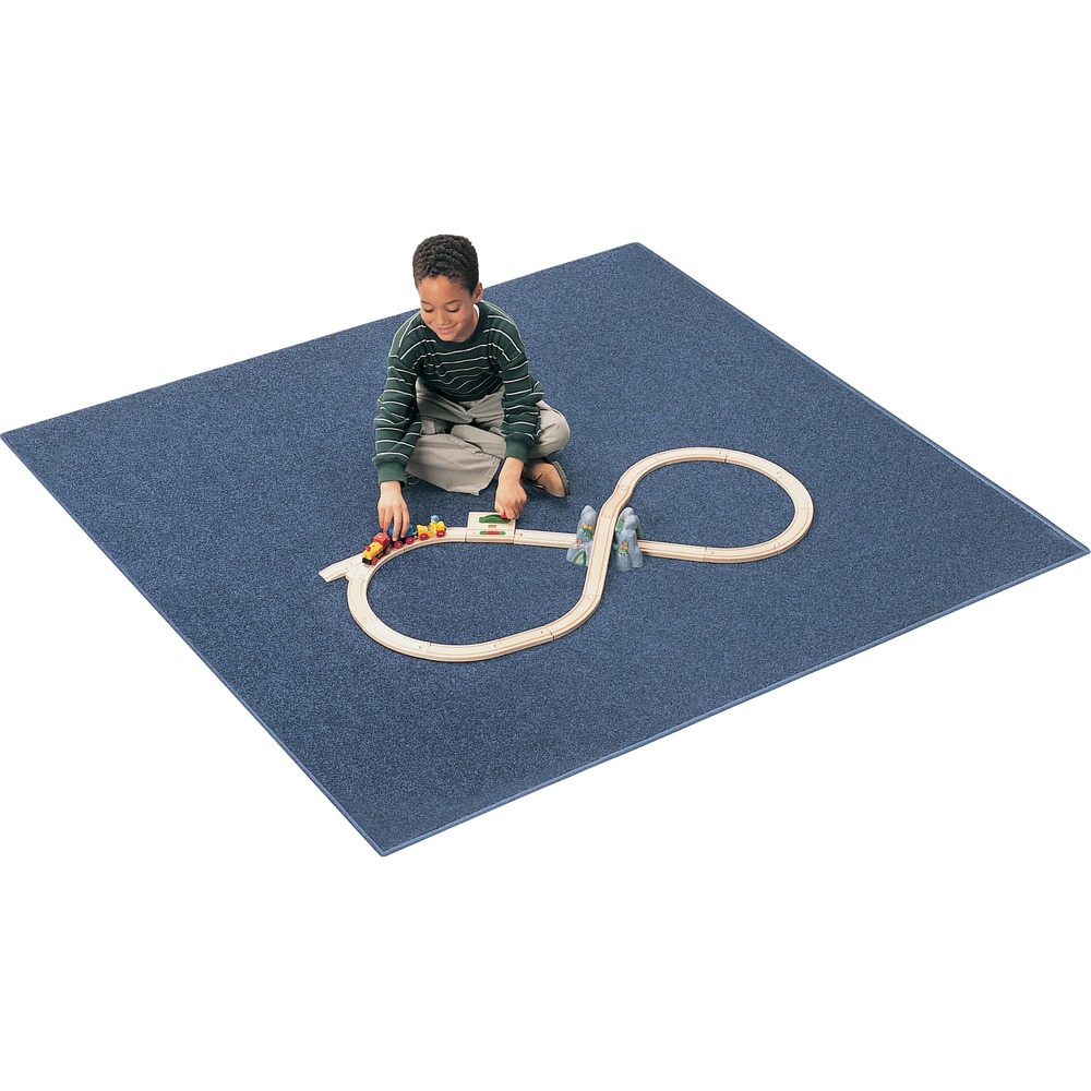 CPT2176407 - Part of the Mt. St. Helens Solid Collection, this anti-static, nylon rug withstands the daily wear and tear of a class of children whether they're jumping around or sitting quietly with a book as they continue to grow and develop. Solid color carpets can suit any classroom, no matter the size or color scheme. This rug breaks up hard floors, reducing slippery spaces in your classroom. A rug can also cushion the fall when toddlers stumble and help reduce background noise that can impede learning. Durable, KIDply backing helps prevent wrinkling and creasing. This soft, flexible backing also provides increased thermal insulation performance for a warmer room. The Textured Saxony Cut Pile is made with a two-ply, N6 Recyclable Yarn Type. Rug is treated with Carpet Guard and meets or exceeds Class I rating as specified in NFPA Life Safety Code 101.