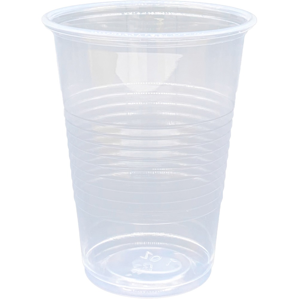 GJO10436 - Transparent cups are designed specifically for use with cold beverages. They are made of plastic. Design features a smooth, rolled comfort rim that also reinforces the cup's structure. More from the Manufacturer