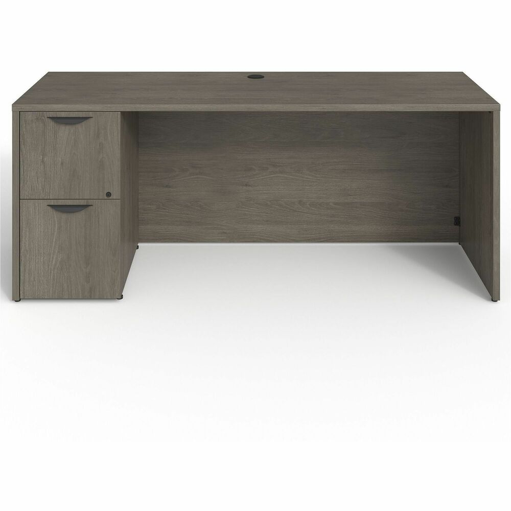 LLRPC2472LGE - Left-pedestal credenza is part of the elegant, Lorell Prominence 2.0 Series that is perfect for your executive office. Pair with single-pedestal desks, returns and bridges to create L-shaped and U-shaped configurations. Durable, Gray Elm laminate surface is mar-resistant, burn-resistant and impact-resistant to withstand daily work life. The 1" thick top with matching 3mm edgebanding is made with 45 lb. density particleboard and finished on both sides with high-performance, thermally fused melamine. Freestanding, 72" wide credenza features a full modesty panel for privacy, single grommet in the top and back for easy cord routing, and one full pedestal with two locking file drawers to secure your important documents in letter-size and legal-size hanging files with included hangrails. File drawers have 100 lb. full-suspension, ball-bearing slides. The 3/4" adjustable glides allow credenza to remain level on uneven surfaces. Credenza ships fully assembled so it's ready for immediate use.