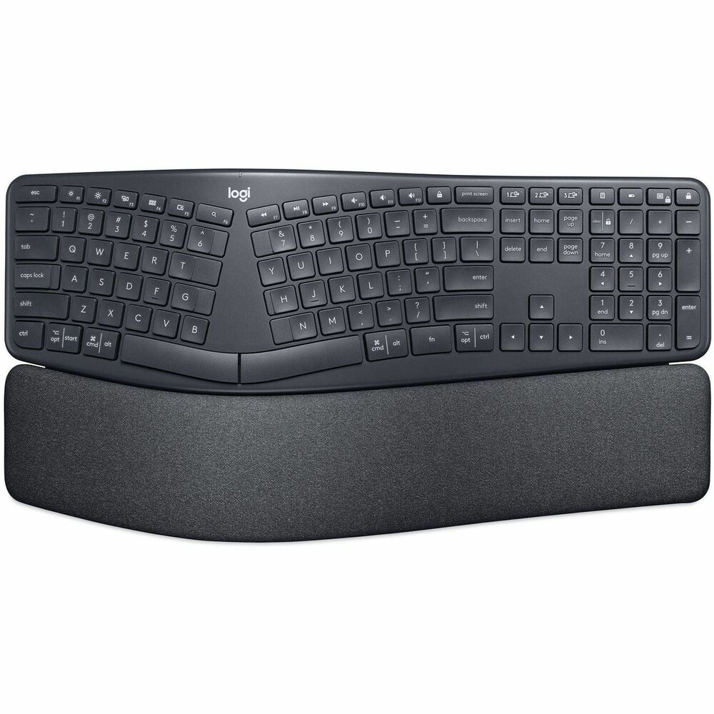 LOG920010175 - ERGO K860 for Business is a science-driven ergonomic keyboard with a curved, split keyframe and a fluid, ultra-precise typing experience. The included palm rest provides 54%* more wrist support and is proven to reduce muscle activity by 21%* in the upper trapezius muscle. This keyboard is uniquely designed for hours of comfortable typing. More from the Manufacturer