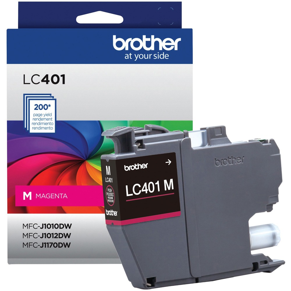BRTLC401MS - Brother Genuine ink is intelligently engineered to work seamlessly with your Brother color inkjet printer to deliver results and reliable performance. It produces sharp prints and vivid colors that withstand the test of time. This ink cartridge delivers high-quality prints, reliable page yields and exceptional value. It is designed for use with Brother Inkjet All-In-One printers MFC-J1010DW, MFC-J1012DW and MFC-J1170DW. Standard-yield cartridge yields approximately 200 pages. More from the Manufacturer