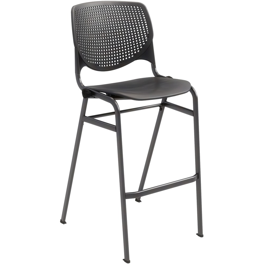 KFIBR2300BKP10 - This comfortable Barstool Chair is the perfect fit for break areas or collaborative spaces. Ergonomic, perforated back allows enhanced circulation while the radius conforms to your back for maximum comfort. Contoured, extra-wide seat pan and a 400 lb. weight capacity provide comfort and accommodate all sizes. Stackable design allows you to stack up to four chairs for space-saving storage.