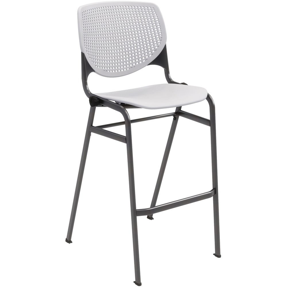 KFIBR2300BKP13 - This comfortable Barstool Chair is the perfect fit for break areas or collaborative spaces. Ergonomic, perforated back allows enhanced circulation while the radius conforms to your back for maximum comfort. Contoured, extra-wide seat pan and a 400 lb. weight capacity provide comfort and accommodate all sizes. Stackable design allows you to stack up to four chairs for space-saving storage.