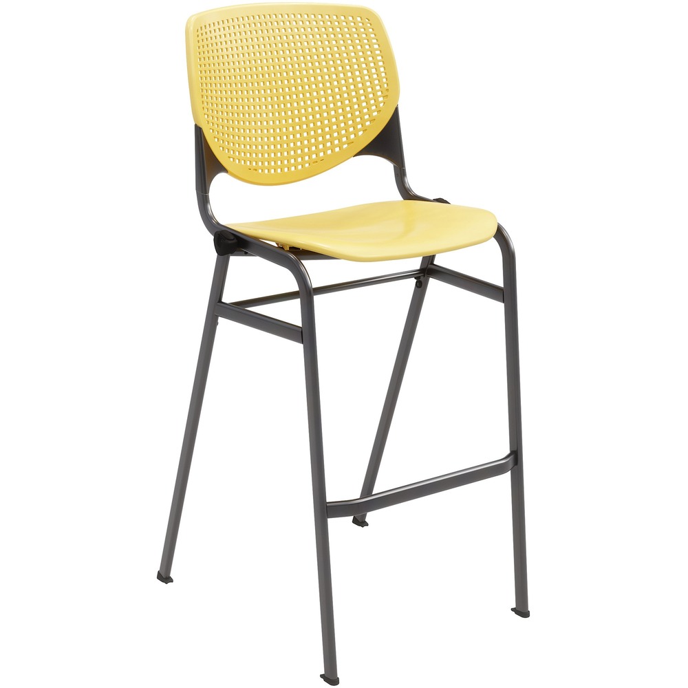 KFIBR2300BKP12 - This comfortable Barstool Chair is the perfect fit for break areas or collaborative spaces. Ergonomic, perforated back allows enhanced circulation while the radius conforms to your back for maximum comfort. Contoured, extra-wide seat pan and a 400 lb. weight capacity provide comfort and accommodate all sizes. Stackable design allows you to stack up to four chairs for space-saving storage.