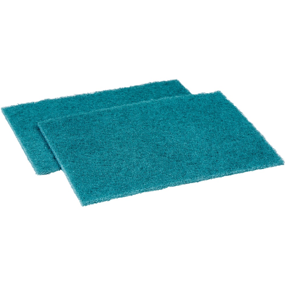 GJO18422 - Medium-duty Scouring Pad features a poly blend construction with a medium abrasive for general-purpose cleaning. Designed for most daily cleaning jobs, it rinses clean and lasts longer. Scouring pad cleans equipment, kitchenware and other durable surfaces. Hand-size eliminates cutting or folding the larger pad.
