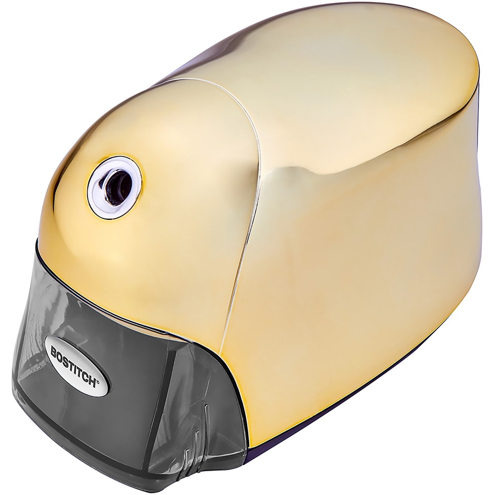 BOSEPS8GOLD - Keep your office, home office and any work space looking stylish and trendy with the sleek and modern, QuietSharp Executive Pencil Sharpener in metallic gold. Sit back and let the automatic Tip Saver Technology form the perfect tip, extending your pencil life while it also prevents oversharpening.