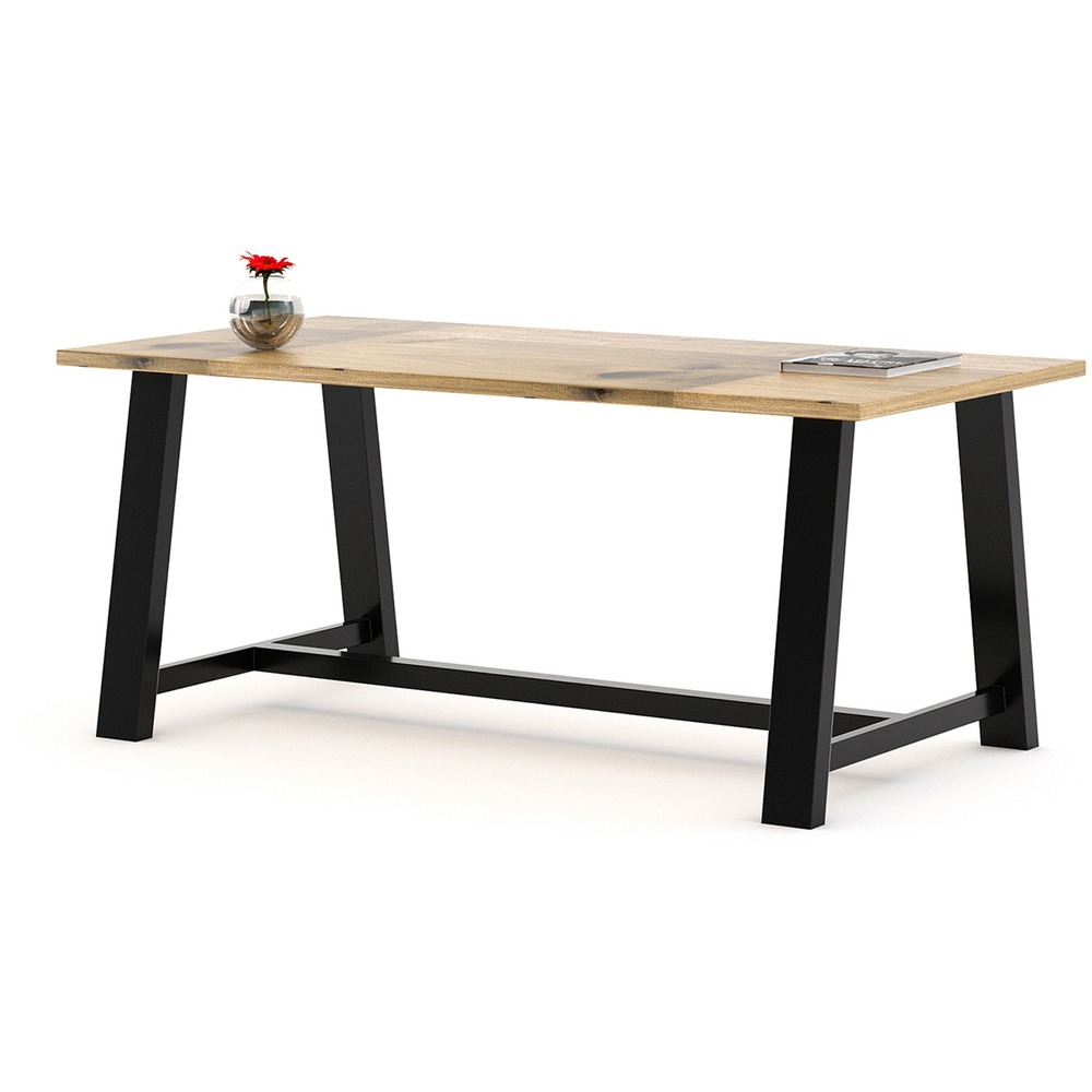 KFI819832024036 - Conference Table features saw horse, steel legs to give you an industrial vintage look. Cross-beams provide a distinct style and unmatched durability. High-pressure laminate for long-lasting durability. It's resistant to stains and spills for easy cleanings. Tables are perfect for meetings, collaborative areas, cafeterias or any touchdown area.