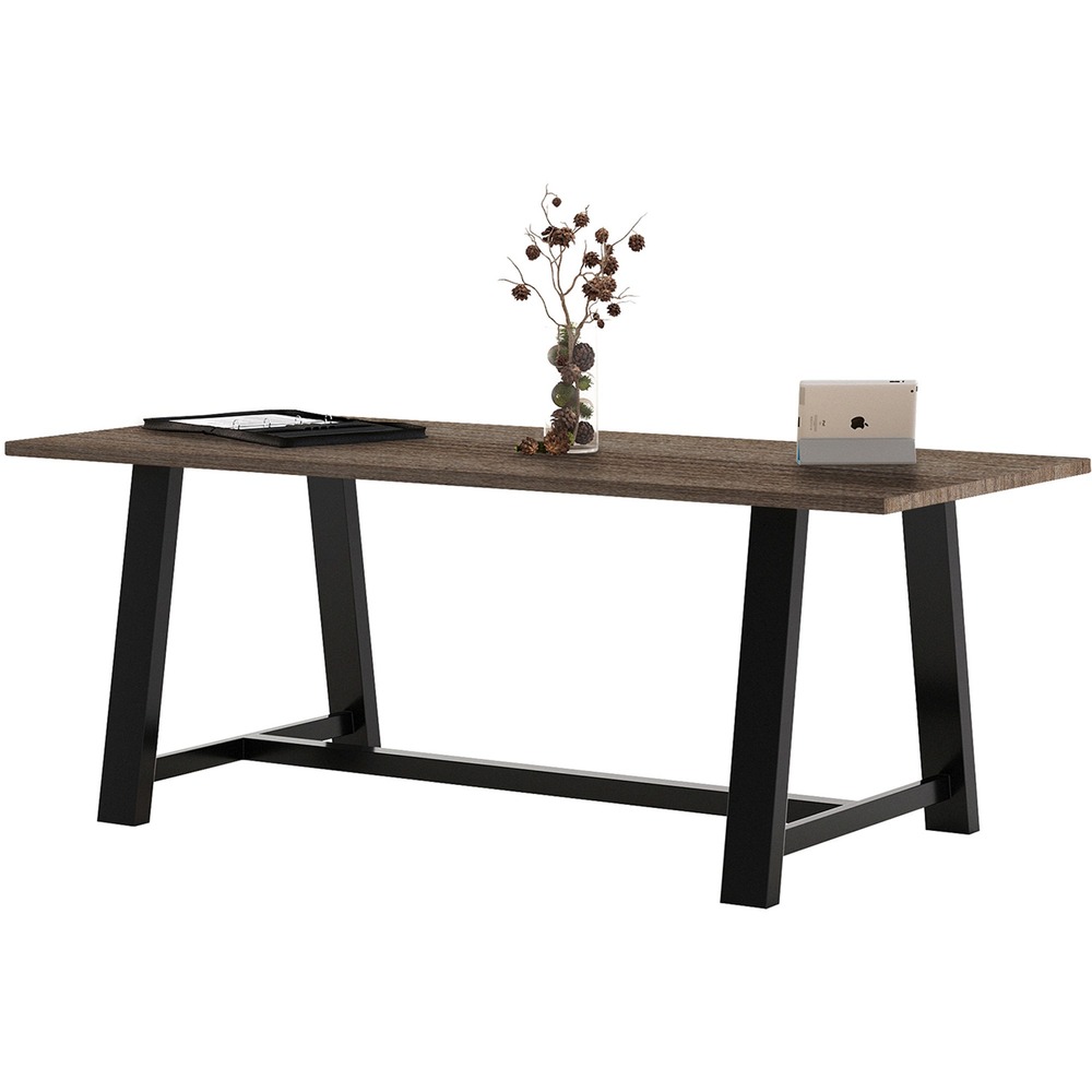 KFI819832022384 - Conference Table features saw horse, steel legs to give you an industrial vintage look. Cross-beams provide a distinct style and unmatched durability. High-pressure laminate for long-lasting durability. It's resistant to stains and spills for easy cleanings. Tables are perfect for meetings, collaborative areas, cafeterias or any touchdown area.