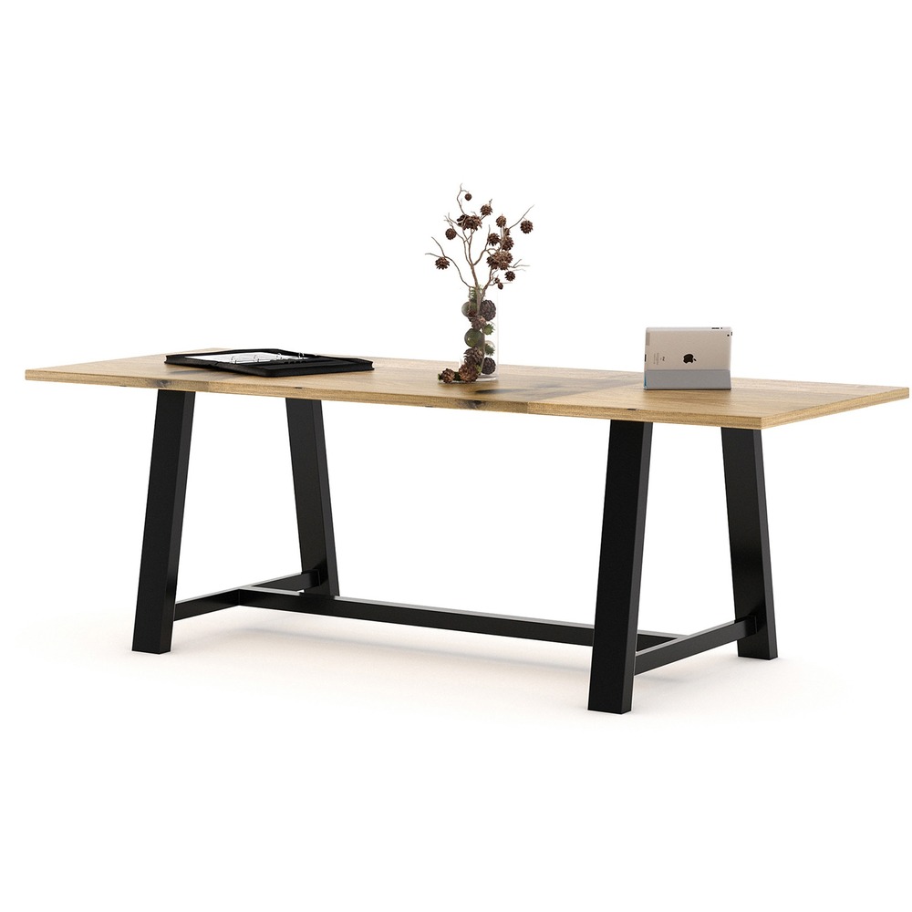 KFI819832024159 - Conference Table features saw horse, steel legs to give you an industrial vintage look. Cross-beams provide a distinct style and unmatched durability. High-pressure laminate for long-lasting durability. It's resistant to stains and spills for easy cleanings. Tables are perfect for meetings, collaborative areas, cafeterias or any touchdown area.