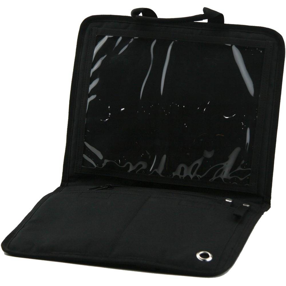 OSMSM455 - The Touch Screen Tablet Storage Case is an all-in-one bag to organize, use and store your device in transit. It easily attaches to chair backs or tray tables. Compact size fits nicely in any briefcase, backpack or tote bag.