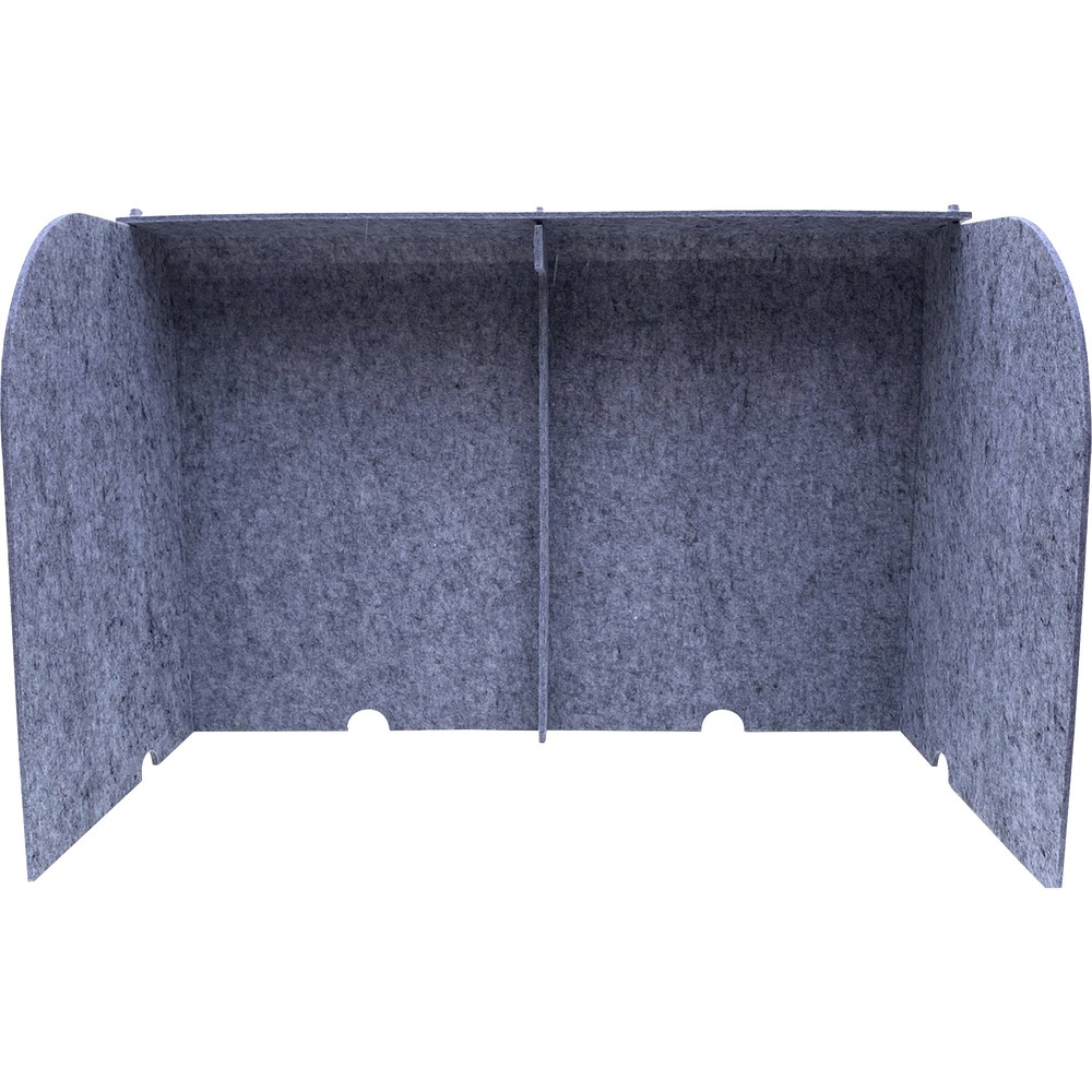 GHEADS2436SIL - Keep out unwanted noise so you can focus with this Acoustic Desktop Surround. Made from recycled plastic bottles, the PET felt creates privacy from visual distractions while also absorbing distracting sounds. Wraparound style helps conceal computer screens. Bottom cutouts neatly reduce cable clutter. It is perfect for use in classrooms, home offices, shared office spaces or libraries as a portable study carrel. It is lightweight and easy to move. Privacy screen doubles as a sneeze guard for protection against airborne viruses. PET felt is cleanable with bleach and other disinfectants.