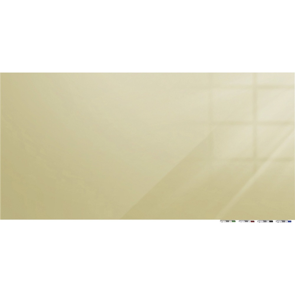 GHEARIASM46BG - Aria Low-Profile Glass Whiteboard achieves the look of weightless, floating glass. No visible hanging hardware or stand-offs allow the beauty of the frameless glass to complement any decor, creating an unobstructed writing surface. Heavy-duty hanging system promotes security and confidence in the installation. Hang your board horizontally on a variety of surfaces such as drywall, concrete or brick. Premium, 1/4" thick tempered glass floats just 1/2" from the wall without bowing, straining or moving. Use it as a single board for personal offices and conferences rooms or to create a glass whiteboard wall by lining up multiple glassboards in a row. Lower, steel support bar doubles as storage for your magnetic markers, keeping the writing surface free from clutter. It comes with four markers and an eraser.