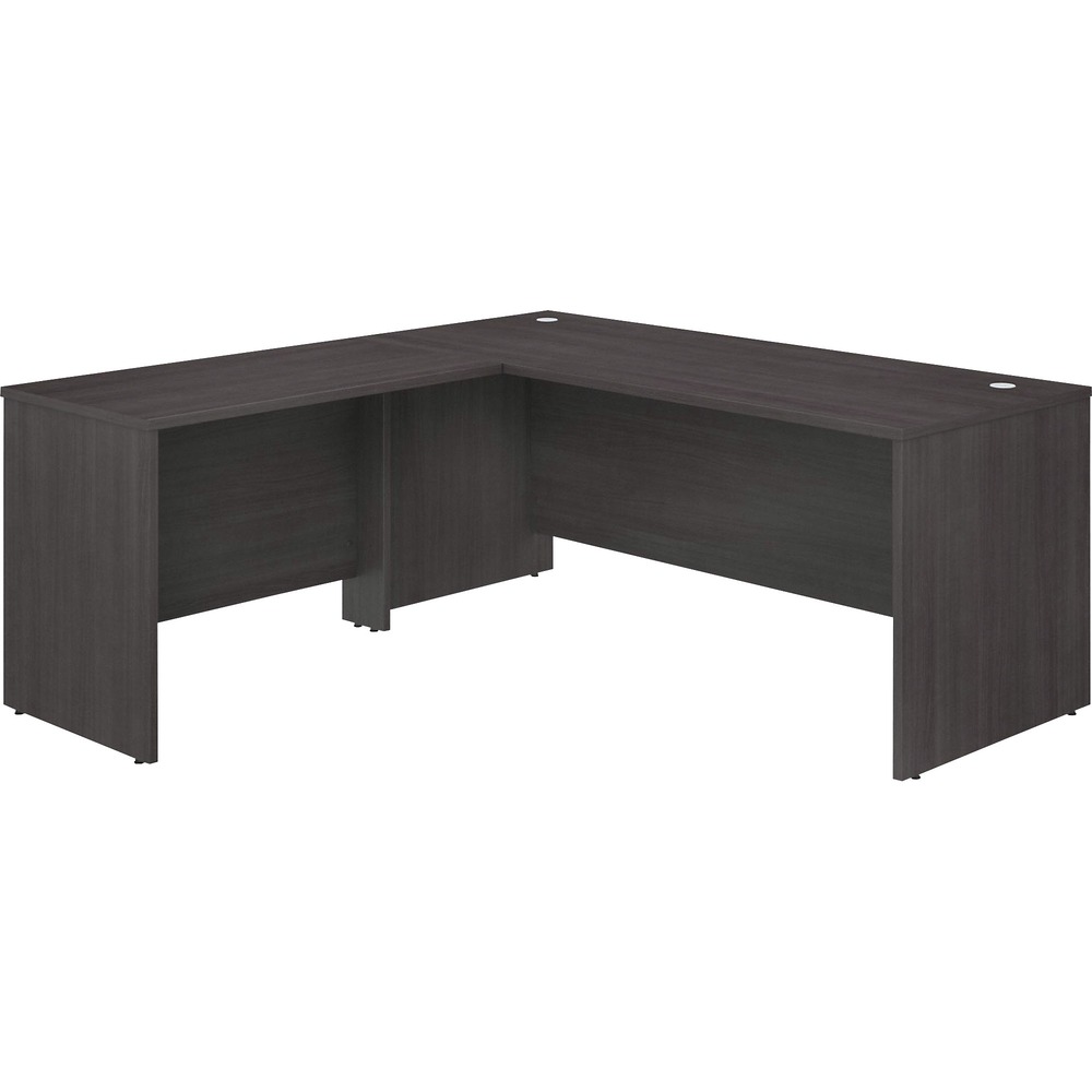 BSHSTC049SG - This L-shaped Desk belongs to the Studio C Collection with a wide variety of work-space solutions that are built to endure years of use. Contemporary style offers proven quality and a fresh finish. Studio C is perfect for a private, home or executive office with options for expansion into multi-person work areas. It includes a desk (72" x 30"), return (42" x 24") and plenty of space to add pedestals and hutches (not included). With a 200 lb. capacity, it can also support multiple monitors and other materials. Return attaches to either side for a right-handed or left-handed configuration. The L-shaped desk is finished on all sides to look great facing any direction. Thermally fused, Storm Gray laminate surfaces are scratch-resistant and stain-resistant. Clean lines and extended modesty panels provide a professional feel. Desktops include built-in, wire-management grommets to maintain a neat work area.