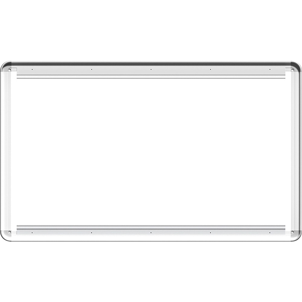 LLR18321 - Aluminum board frame is part of a customizable board system that lets you slide in different kinds of board panels. Choose from magnetic glass, cork and felt panels (all not included) for your ideal board system. Mount the Do-it-Yourself Board Aluminum Frame to your wall with included hardware. Frame includes plastic corners and channels that allow panels to hook into the frame and hang neatly next to another panel. They are so easy to change that you can alternate between meetings or planning sessions. The 5' frame can accommodate four combinations: glass/glass boards; felt/glass/felt boards; cork/glass/cork boards; and felt/glass/cork boards. More from the Manufacturer
