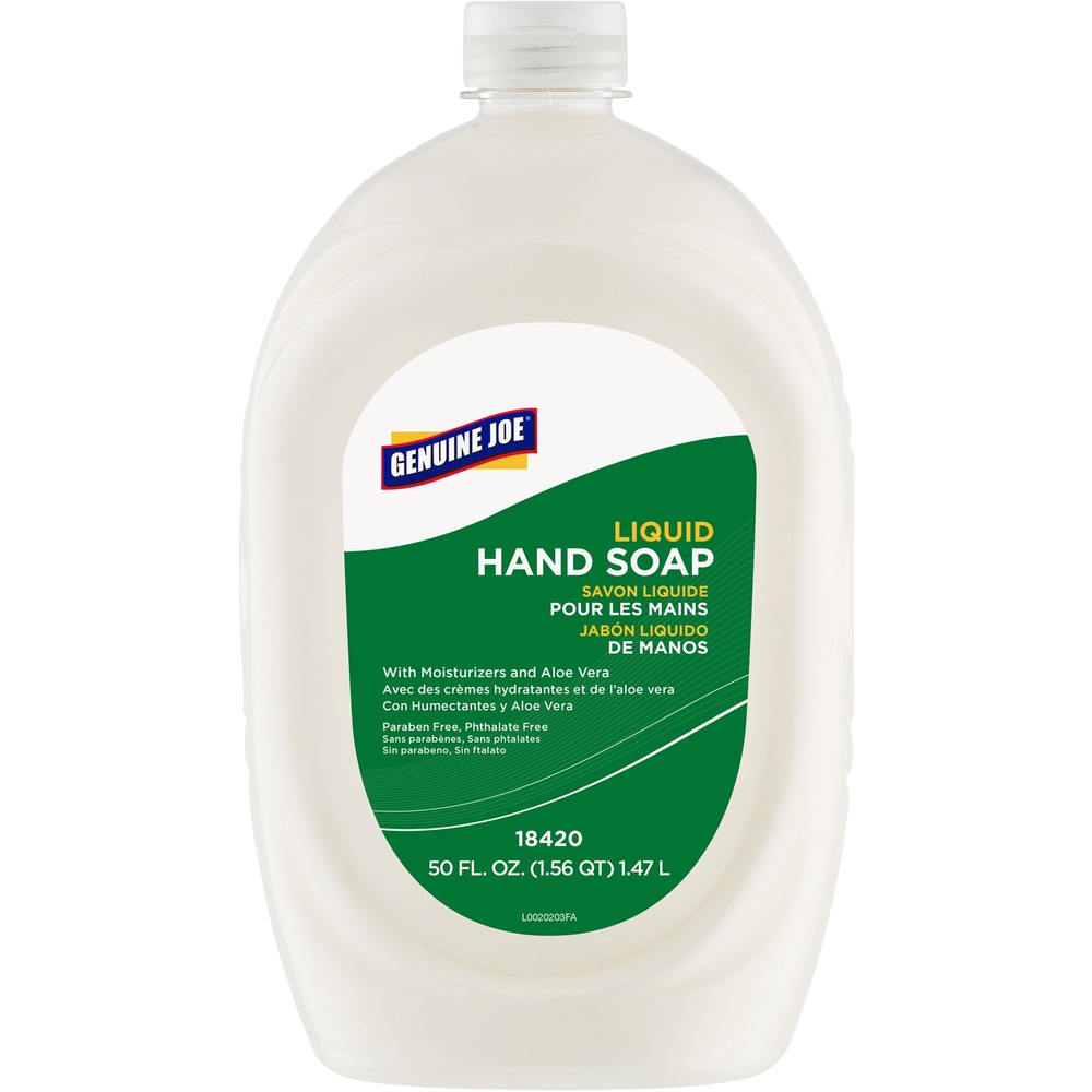 GJO18420 - Lotion Soap is ideal for frequent handwashing. The gentle cleansing formula won't dry out your skin or irritate it. Lotion soap is made with aloe vera to nourish your hands while you wash them.