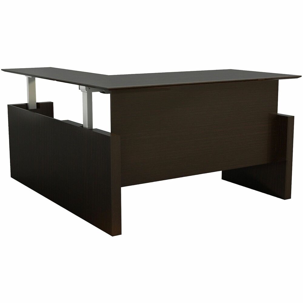 SAFMNT51HLDC - Height-adjustable Straight Front Desk with return is part of the Medina Series that offers contemporary style and elegant functionality for your office. Both desk and return are height-adjustable and have laminate worksurfaces that convey style for private offices or open-floor plan. They feature clean lines and a rectangular shape with straight end panels. Both tops are 1" thick with a distinctive beveled edge and silver detailing for a contemporary look. Laminate modesty panel offers additional privacy. Smartly curated array of components (not included) allows a tremendous range of workplace configurations. This reception desk coordinates with Medina Conference and Reception for a cohesive and professional look.