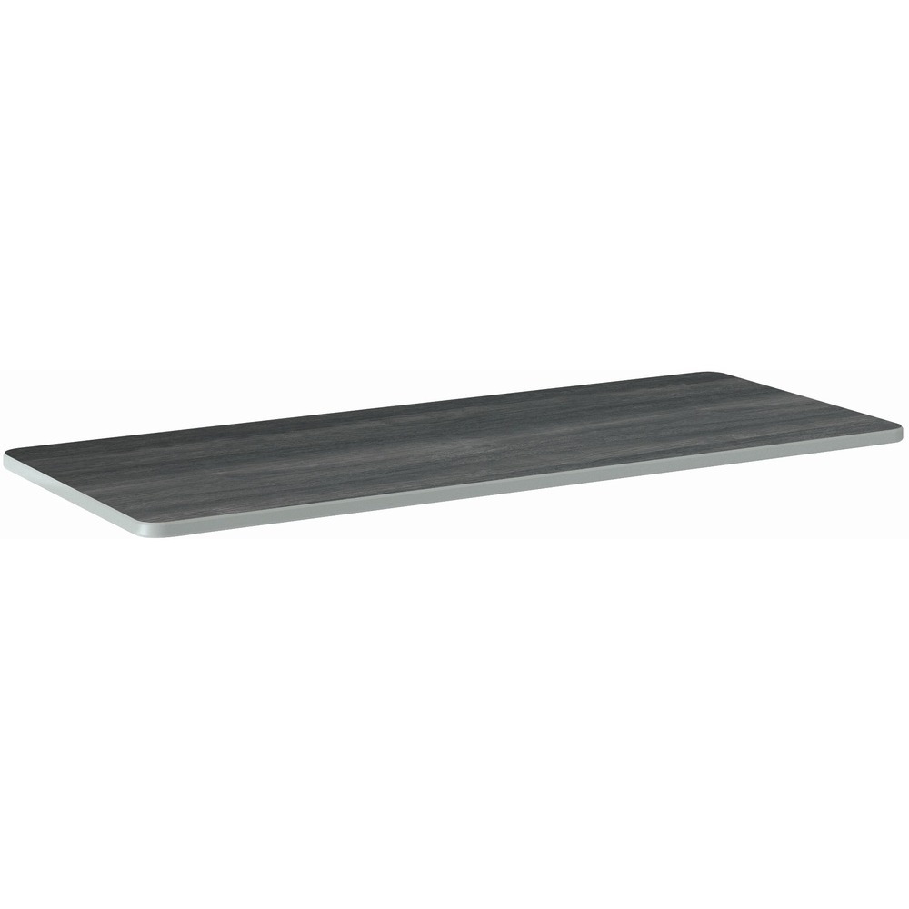 HON Build Series Rectangular Tabletop - Rectangle Top - 25" to 34" Adjustment x 60" Width x 24" Depth - Sterling Ash - 1 Each