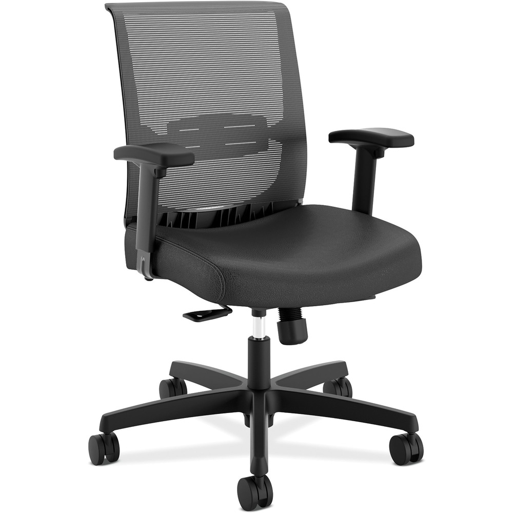 HONCMY1AUR10 - Convergence is the ideal chair for any office - a one-seat solution that can do it all. Intuitive, adjustable lumbar support provides lasting comfort during long workdays, putting just the right amount of pressure on your lower back. With a clean, modern finish, the breathable mesh back in black flexes and responds to your movements. Advanced synchro-tilt control with seat slide supports any reclining position. The 3" thick seat cushion takes the stress off your lower body. Arms adjust in height and width to put the support right where you need it. Other functions include pneumatic seat-height adjustment from 15-3/4" to 20" and tilt lock. Easily move from workstations to conference rooms using the integrated, full-width handle across the top. Durable frame with a 275 lb. capacity sits atop a sturdy, five-star base equipped with hard casters that move effortlessly on any surface. Black polyurethane seat measures 20" wide x 19" deep. Back size is 18" wide x 22" high. More from the Manufacturer