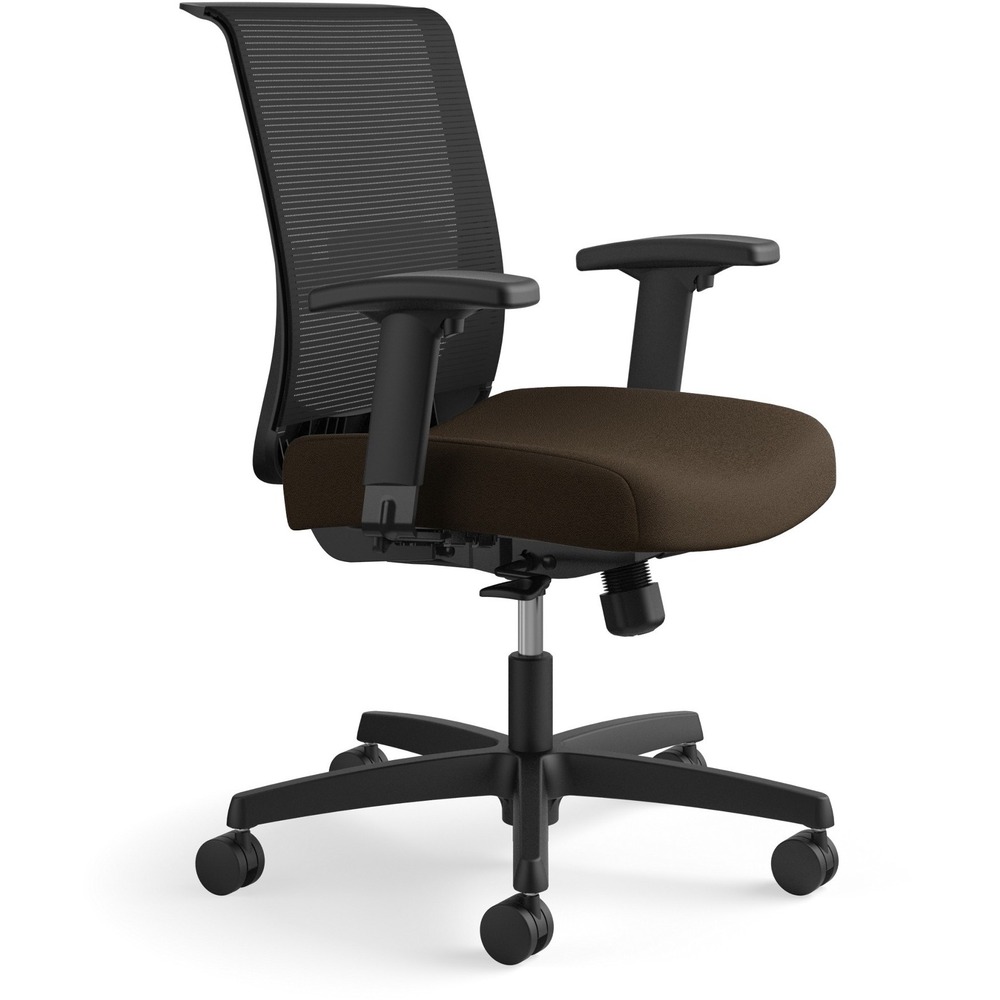 HONCMY1ACU49 - Convergence is the ideal chair for any office - a one-seat solution that can do it all. Intuitive, adjustable lumbar support provides lasting comfort during long workdays, putting just the right amount of pressure on your lower back. With a clean, modern finish, the breathable mesh back in black flexes and responds to your movements. Advanced synchro-tilt control with seat slide supports any reclining position. The 3" thick seat cushion takes the stress off your lower body. Arms adjust in height and width to put the support right where you need it. Other functions include pneumatic seat-height adjustment from 15-3/4" to 20" and tilt lock. Easily move from workstations to conference rooms using the integrated, full-width handle across the top. Durable frame with a 275 lb. capacity sits atop a sturdy, five-star base equipped with hard casters that move effortlessly on any surface. Espresso fabric seat measures 20" wide x 19" deep. Back size is 18" wide x 22" high. More from the Manufacturer