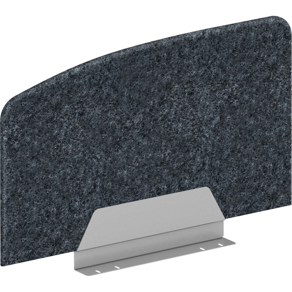 HON HUVDSSE1324 Privacy Screen - 23.3" Width x 13" Height - Silver Frame - Polyethylene Terephthalate (PET) - Dark Gray - 1 Each