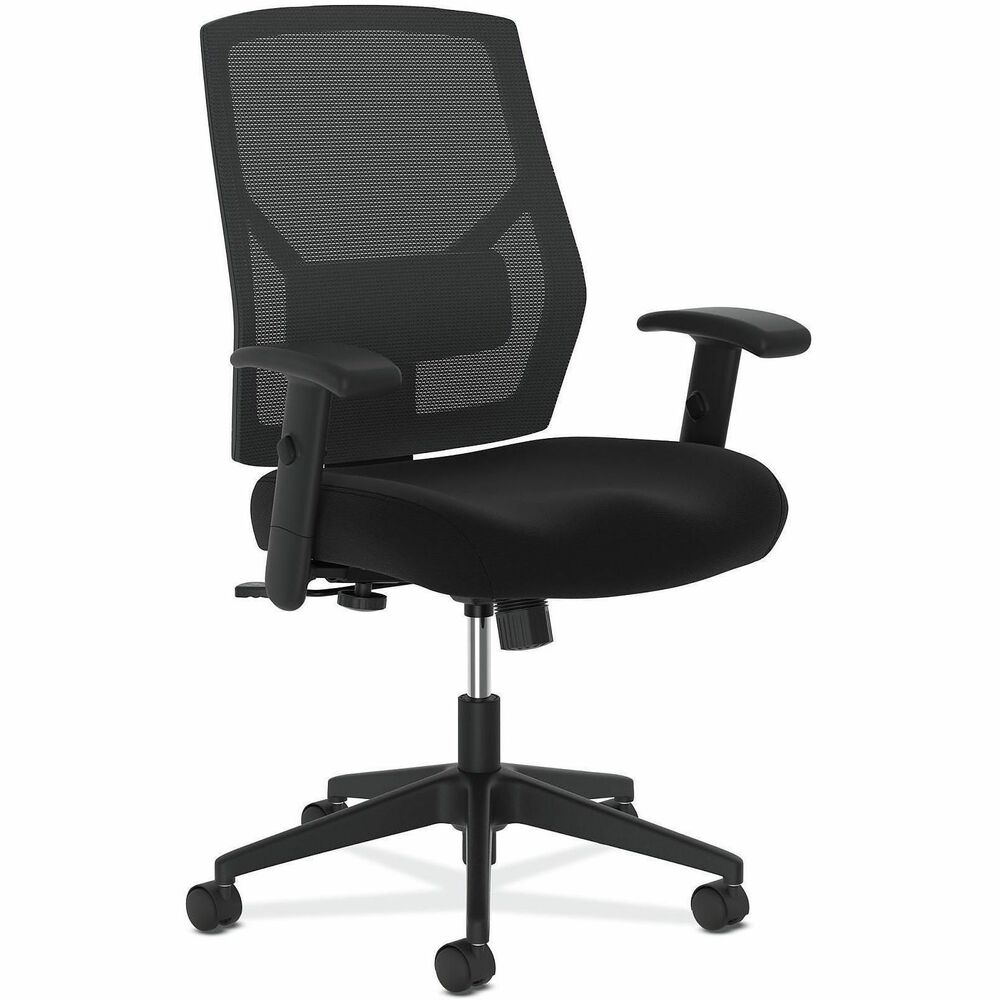 HON Crio Chair Black Fabric Seat Black Mesh Back Black Frame