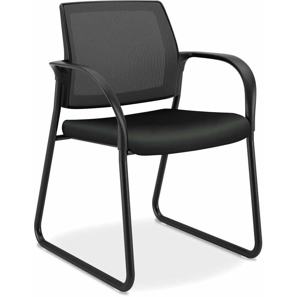 HONIB108IMUR10 - Whether people are waiting in the reception area or meeting with employees at their workstations, this guest chair gives them the first-class treatment they deserve, showing them they're valued and appreciated. Ignition seating fits all body types from the 5th to the 95th percentile. Fully coordinated with other HON Ignition seating to make it easy to add and expand throughout the office, this guest chair offers a contoured, four-way stretch mesh back to mold to your guest's body and a comfortable seat cushion with black vinyl upholstery. Sled-base frame includes nylon glides for stable seating and sloping arms. Durable frame is made of sturdy steel for long-lasting use. Weight capacity is 300 lb. More from the Manufacturer
