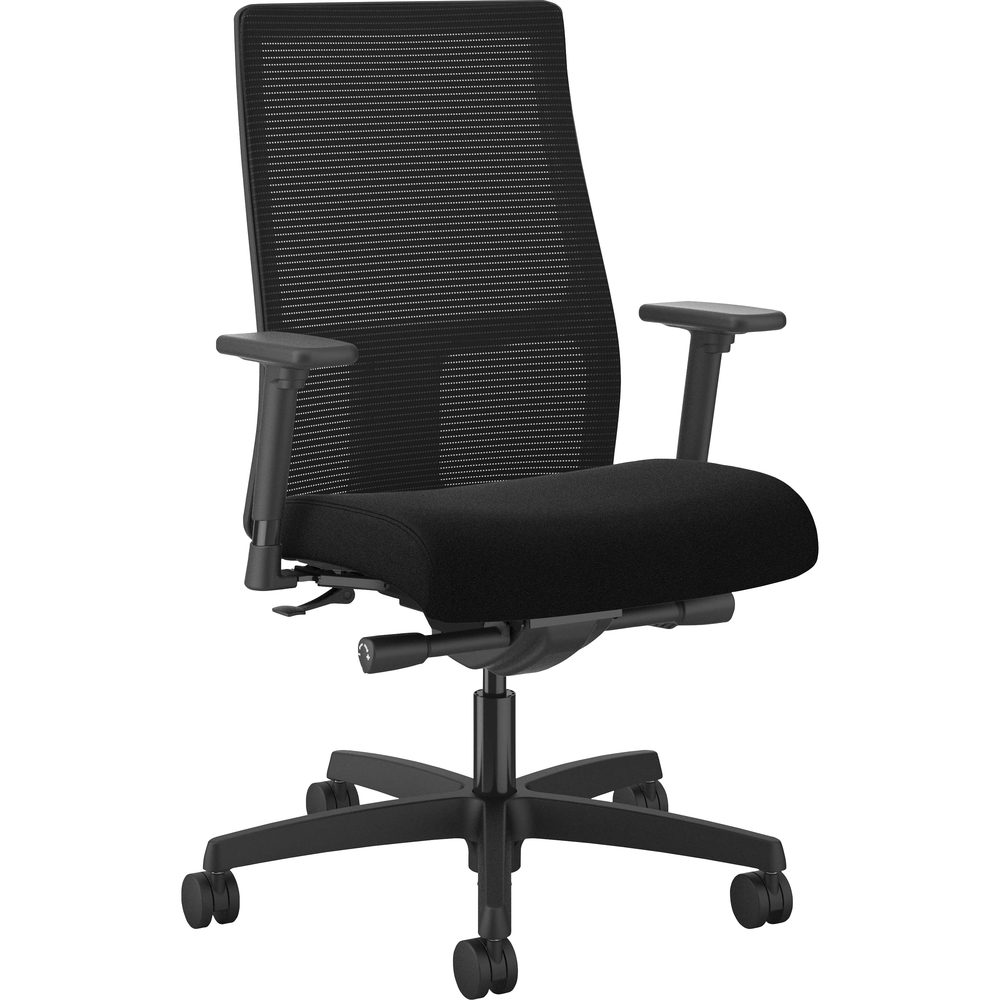 HONIW103CU10 - Mid-back work chair is designed to provide comfortable support for those who spend more than half the day at their desk or computer. Breathable mesh back delivers responsive seating for exceptional comfort. Arms adjust in height and width to adapt to various body sizes. Functions with simple, understandable controls include pneumatic seat-height adjustment from 17-1/2" to 22" high from the floor, seat-glide mechanism, back-height adjustment, 360-degree swivel, dual-action synchro tilt, and tilt tension. Synchro-tilt allows the back to recline twice as fast as the seat. As the back reclines, the seat remains relatively level, promoting leg circulation and ergonomic function. Design also features Centurion black fabric upholstery on the seat, a five-star base and swivel casters. Weight capacity is 300 lb. Mid-back chair meets or exceeds applicable ANSI/BIFMA standards. More from the Manufacturer