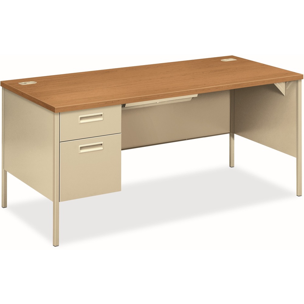 HONP3266LCL - This desk with a left pedestal is part of the Metro Classic Series, a forward-thinking flashback that marries 1960s styling with today's technology and offers excellent performance with best-in-class construction, easy-care laminate tops, built-in wire management and more. With tubular steel legs painted to match the desk body, Metro Classic gives you a clean look from top to bottom. Pedestal features Tru-Fit mitered drawer fronts for precision alignment when closed. Contract-grade, multi-ply laminate stands up to scratches, spills, stains and boiling liquids. Recessed, plastic drawer handles are color-matched to the HON core paint color. The reinforced, double "O" frame for an inner structure keeps desk solid and sturdy for years of use. All drawers lock by securing the center drawer; lock core can be changed as security needs require. High-sided file drawer accepts hanging files without hangrails. Box drawer is equipped with 3/4-extension, steel ball-bearing suspensions.