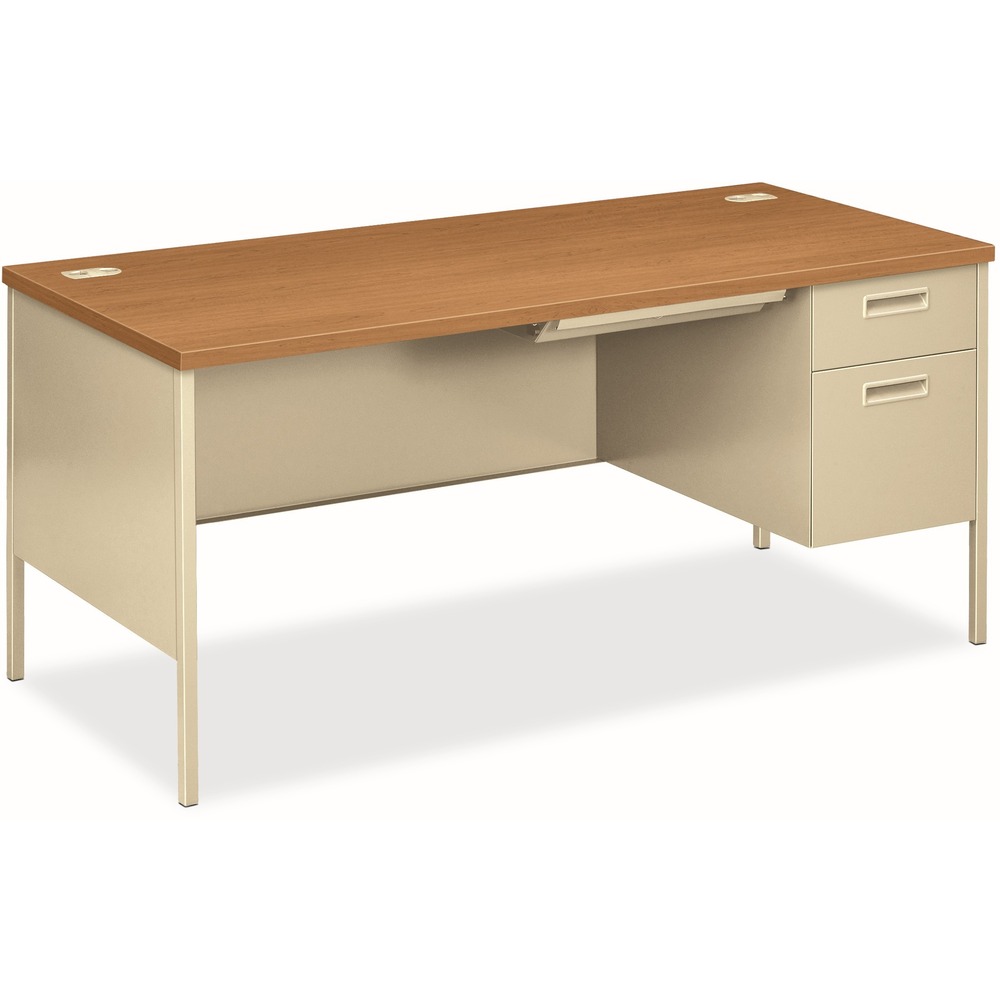 HONP3265RCL - This desk with a right pedestal is part of the Metro Classic Series, a forward-thinking flashback that marries 1960s styling with today's technology and offers excellent performance with best-in-class construction, easy-care laminate tops, built-in wire management and more. With tubular steel legs painted to match the desk body, Metro Classic gives you a clean look from top to bottom. Pedestal features Tru-Fit mitered drawer fronts for precision alignment when closed. Contract-grade, multi-ply laminate stands up to scratches, spills, stains and boiling liquids. Recessed, plastic drawer handles are color-matched to the HON core paint color. The reinforced, double "O" frame for an inner structure keeps desk solid and sturdy for years of use. All drawers lock by securing the center drawer; lock core can be changed as security needs require. High-sided file drawer accepts hanging files without hangrails. Box drawer is equipped with 3/4-extension, steel ball-bearing suspensions.