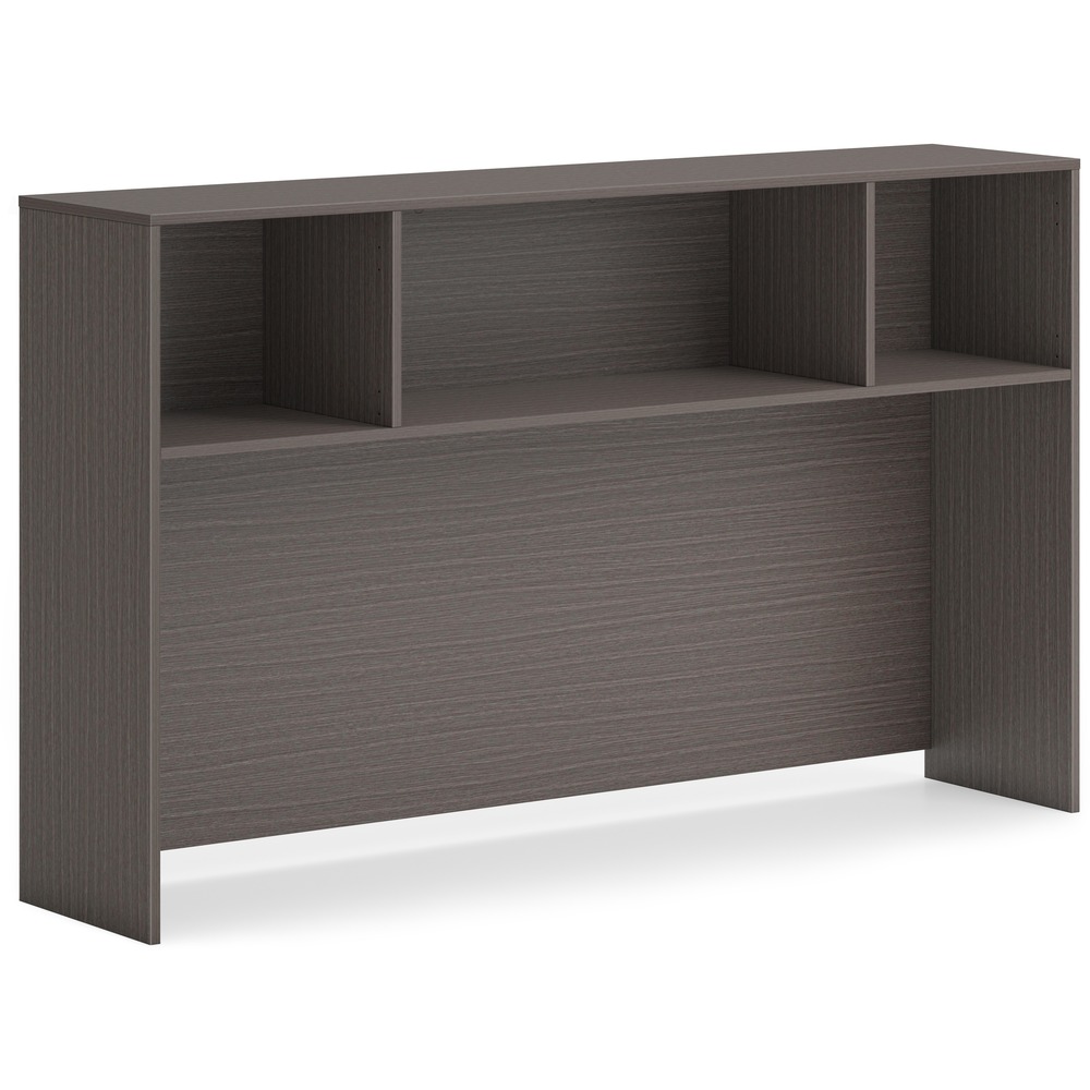 HONLDH66LS1 - This 66" wide desk hutch is part of the HON Mod Desk Collection that delivers simplicity and adaptability to enhance your productivity. The contemporary design feels perfectly at home in either a private office or an open floor plan. Add the Mod desk hutch to a variety of Mod desks or credenzas to create more storage without increasing the footprint. Desk hutch mounts easily. Add optional Mod laminate doors (sold separately) to help secure the contents and guard your privacy. Durable, Slate Teak laminate is scratch-resistant, spill-resistant and stain-resistant. Slate Teak matches other Mod elements (sold separately) so you can create an office suite to fit your needs. More from the Manufacturer