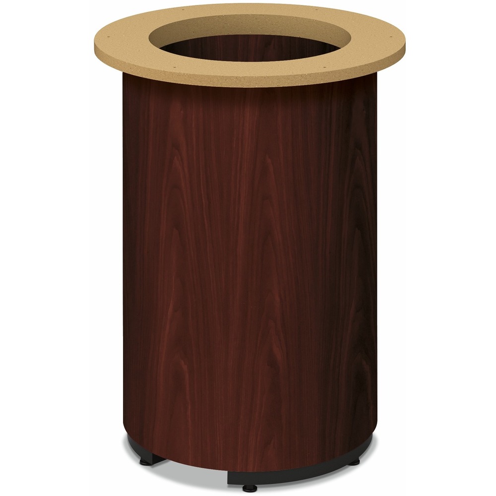 HON Preside HTLRA Conference Table Base - Cylinder - Finish: Mahogany - Glide, Scratch Resistant, Spill Resistant, Stain Resistant, Liquid Resistant - For Meeting Room, Office, Boardroom, Desk, Workstation - 1 Each