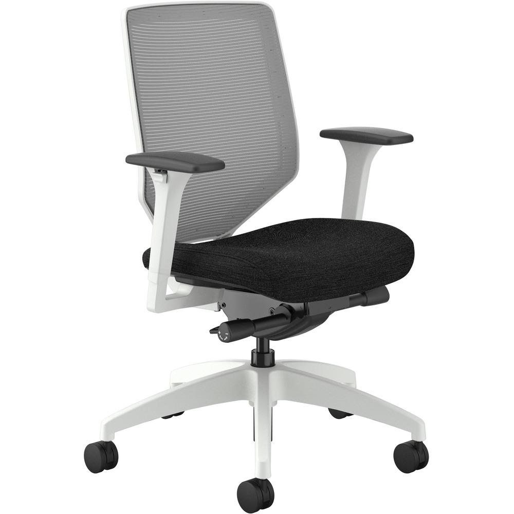 HONSVTM2FCP10DW - Solve is the single seating solution that helps a variety of users achieve optimal comfort. This mid-back task chair looks brilliant with a Designer White frame and feels even better with its advanced synchro-tilt recline control. Synchronized seat and back provide proper balance, alignment and lumbar support, and can be adjusted with a single lever. Mid-back task chair features a responsive, four-way stretch mesh back to provide all-day comfort and support. Arms adjust from 7-4/11" to 11-4/11" in height and 17-3/8" to 20-1/8" in width. Functions include pneumatic seat-height adjustment, seat-glide mechanism, 360-degree swivel, dual-action synchro tilt, tilt tension and tilt lock. 26-1/2" diameter, five-star base is equipped with 2-4/11" dual-wheeled casters for easy chair movement. Seat is upholstered in black fabric and measures 19" deep x 19" deep. Mid-back is 18" wide, and the mesh color is Fog. Weight capacity is 300 lb. More from the Manufacturer