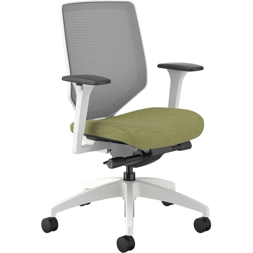 HONSVTM2FCP82DW - Solve is the single seating solution that helps a variety of users achieve optimal comfort. This Solve Mid-back Task Chair looks brilliant in Designer White and feels even better with its advanced synchro-tilt recline control that offers a full range of reclining positions. Arms adjust in height and width to put upper body support right where it's needed most. Other functions include pneumatic seat-height adjustment from 17-1/2" to 22-1/2" , 360-degree swivel, tilt tension and tilt lock. Four-way stretch mesh back flexes and stretches to gently cradle the spine. Waterfall seat edge encourages leg circulation. Mesh color is Fog while the seat fabric color is Meadow. Designer White frame brings a unique look to the work space. Seat measures 19" wide x 19-1/4" deep. Back size is 18-1/4" wide x 21-1/2" back. Weight capacity is 300 lb. More from the Manufacturer