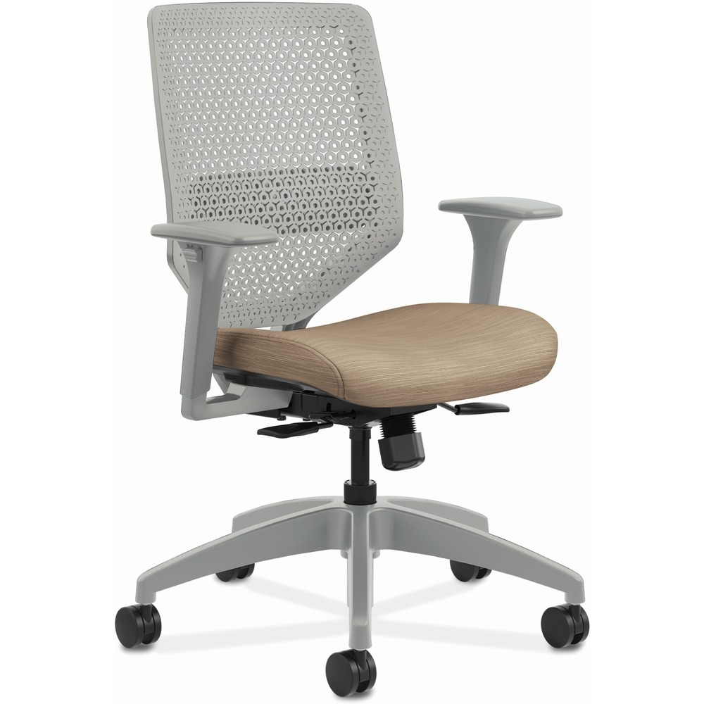 HONSVR1AILC22TK - Solve is the single seating solution that helps a variety of users achieve optimal comfort. This Solve task chair features a breakthrough, ReActiv back material designed to provide enhanced support above and beyond four-way stretch mesh. ReActiv back flexes to provide a firm fit and keeps the body cool by enabling continuous airflow. Synchronized seat and back provide proper balance, alignment and lumbar support, and can be adjusted with a single lever. Seat glides forward when the back reclines for a more natural posture. Other functions include pneumatic seat-height adjustment from 16-3/4" to 21-3/4" , 360-degree swivel, tilt tension and tilt lock. Adjustable-height arms move up and down for shoulder and upper body support. Waterfall seat edge promotes better leg circulation. Fabric-upholstery seat color is Putty. Seat measures 19" x 19-1/4". Frame color is black. ReActiv back color is titanium. Back size is 18-1/4" x 21-1/2". Weight capacity is 300 lb. More from the Manufacturer