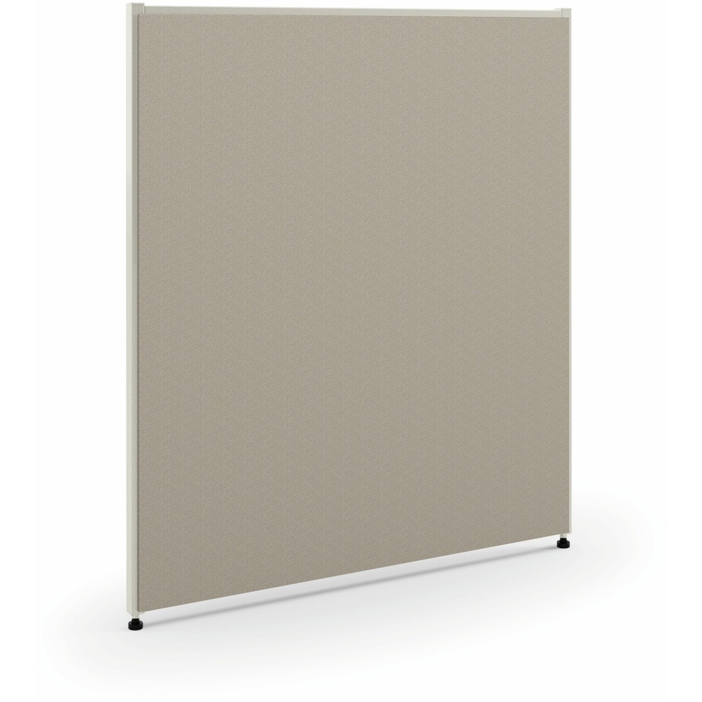 BSXP4236GYGY - 42" high panel with adjustable glides is part of the HON Verse Panel System. Panel systems make the most of available space by accommodating existing furnishings, enhancing productivity and giving your office a professional look. Verse panel features soft, padded fabric with foam padding underneath. Use this 36" wide panel to create privacy, divide a room or wrap around desks. QuickConnect connectors (sold separately) allow easy installation. Simply snap onto connectors at the top and bottom of the panel and slide the panels together. This connecting hardware (sold separately) allows panels to be arranged in straight, multiple-height, 90-degree, three-way and four-way configurations. Panel construction includes a 1" powder-coated steel frame with interior reinforcement; 1/4" foam padding; and 1/8" medium-density fiberboard.