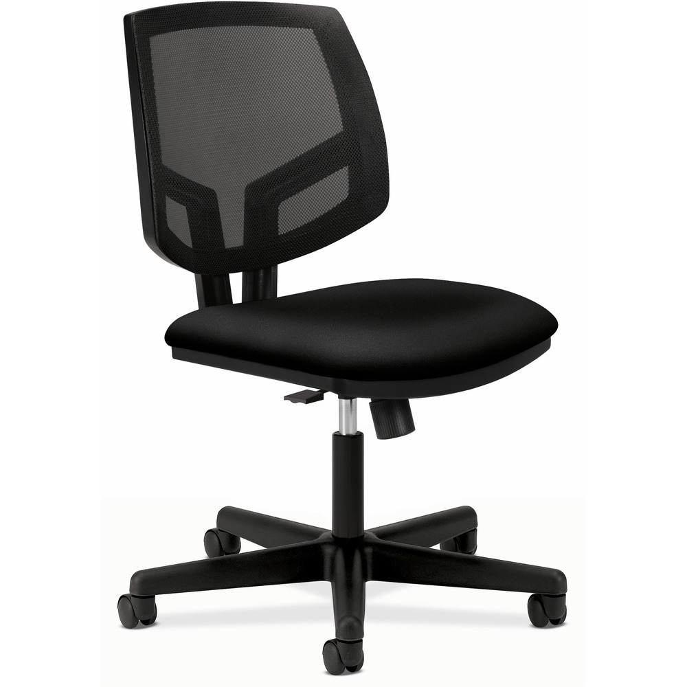 HON5713GA10T - Volt task chair offers a unique combination of style, scale, comfort and functionality. Its real value is in its flexibility with the ability to work in virtually any environment. The larger fabric seat and natural cooling of the mesh back provide maximum comfort, and the 360-degree swivel mechanism with tilt, tilt-lock and tilt tension options allow you to adapt the chair to your personal needs. Tilt tension controls the amount of resistance felt as you lean back, accommodating a variety of tasks and body types. Tilt lock keeps the chair in an upright position when necessary. Synchro-tilt allows seat and back to recline at different rates, supporting a more ergonomic posture. This ergonomic design includes a generously proportioned seat cushion and 2-1/2" hooded, dual-wheel casters. Chair also features a plastic outer back and black frame. Chair meets or exceeds applicable ANSI/BIFMA and ISTA performance standards. Height-adjustable arms are sold separately. More from the Manufacturer