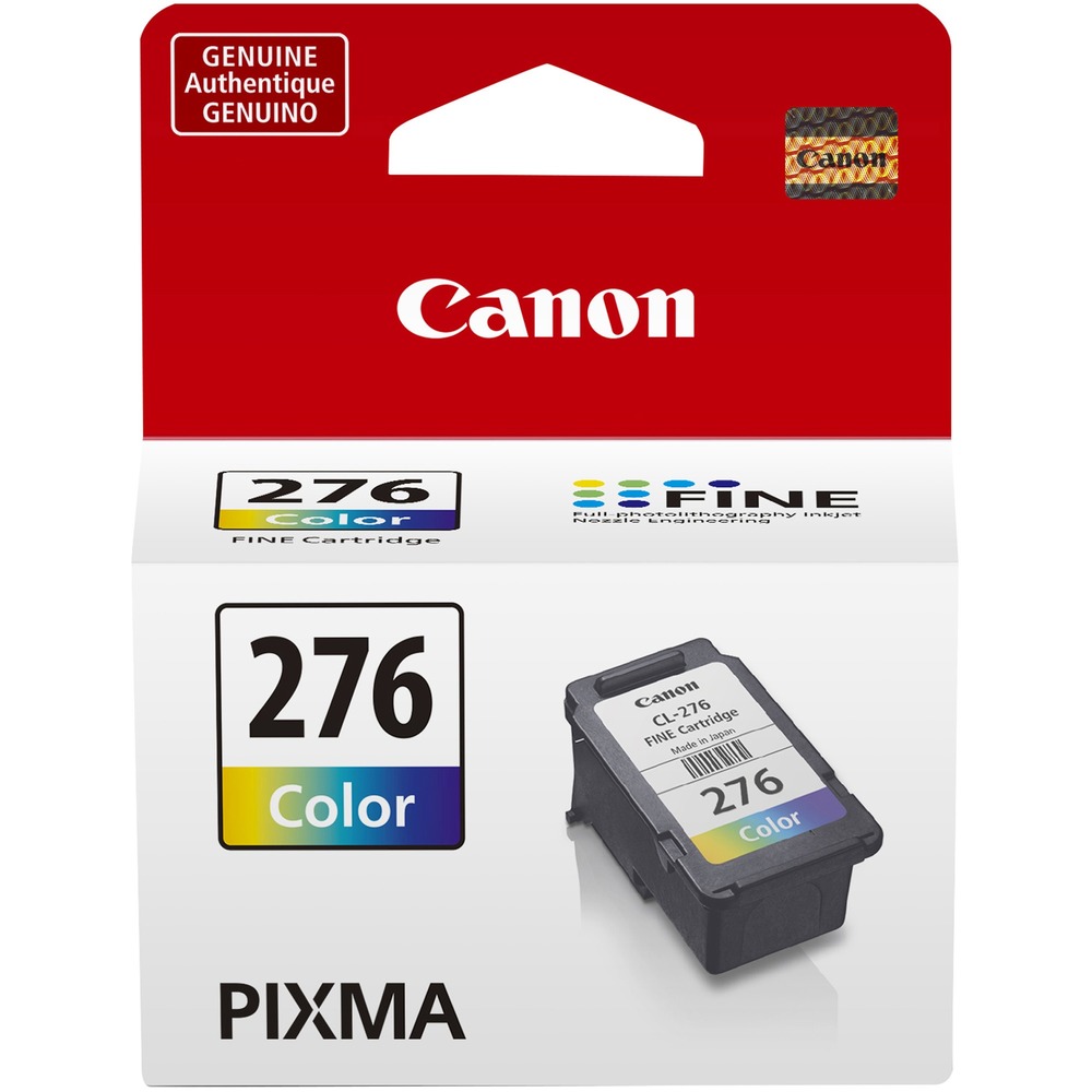 CNMCL276 - Color Ink Cartridge produces colorful photos and images in your Canon PIXMA TS3520 Series and PIXMA TR4720. Combined with the Genuine PG-275 Pigment Black Ink Cartridge and Canon photo paper, this ink protects your photos from fading for longer, thanks to the ChromaLife100 System. Genuine Canon inks provide peak performance that is specifically designed for compatible Canon printers.