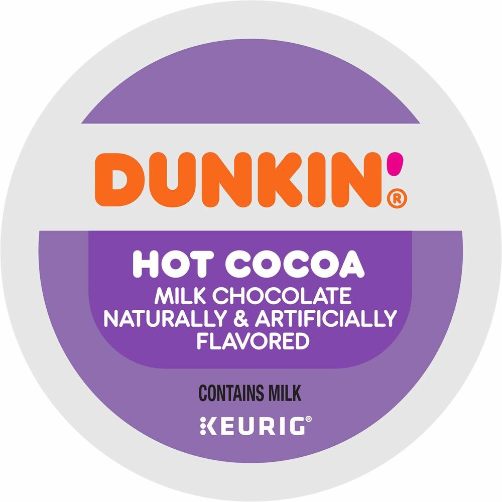 GMT1261 - Cozy up to the warm, chocolatey taste of Dunkin' Hot Cocoa. Brew yourself a cup and enjoy the great taste of Dunkin' at home. Naturally and artificially flavored, milk chocolate comes in airtight, recyclable K-Cups for single-cup brewing systems. K-Cups are easy to use. Simply shake and insert into your Keurig brewer for a delicious cup of comfort.
