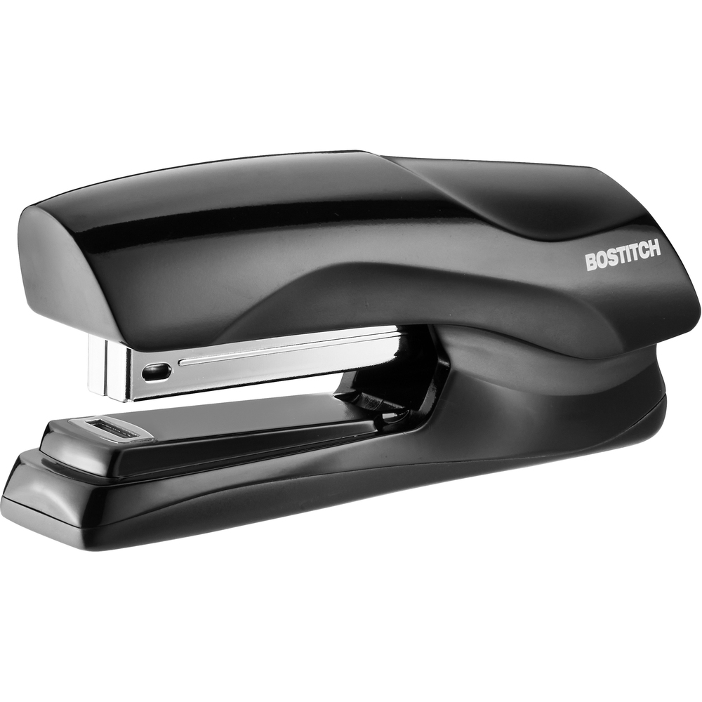 BOSB275RBLK - Heavy-Duty Flat Clinch Antimicrobial Stapler can minimize concerns about sharing it with your office staff. It is antimicrobial protected with Agion silver ion-based agent. High-capacity performance makes it the perfect stapler for any business. Flat clinch design allows neater stapling and paper stacks. Sleek, black gloss finish and steel interior with rubber base pad ensure durability, desktop protection and stability on any surface. Reliable, easy-to-load stapler also opens 180 degrees for tacking and saves coveted desk space by standing up. It uses standard staples.