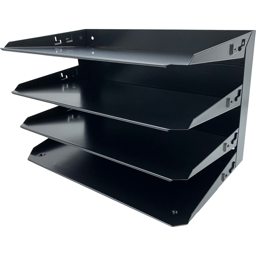 HURHASZ0151 - Keep your important paperwork organized with this contemporary, Desk Organizer/Sorter. Place on the surface of your desk for easy access to frequently used, legal-size documents, materials and notes. Mount to a wall to save desktop space or place on your desk surface for easy access. Each horizontal slot offers a spacious gap to store paperwork such as folders, notebooks and mail. Label holder on both sides of each slot easily identifies the categories or topics that you assign. Organizer is made of long-lasting, durable steel. Use alone or mixed and matched with other coordinating Huron accessories.