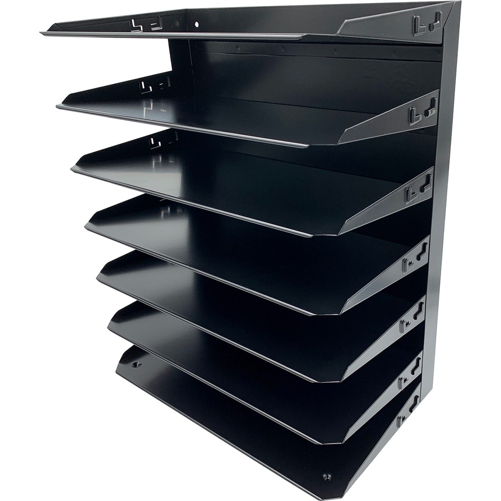 HURHASZ0160 - Keep your important paperwork organized with this contemporary, Desk Organizer/Sorter. Place on the surface of your desk for easy access to frequently used, legal-size documents, materials and notes. Mount to a wall to save desktop space or place on your desk surface for easy access. Each horizontal slot offers a spacious gap to store paperwork such as folders, notebooks and mail. Label holder on both sides of each slot easily identifies the categories or topics that you assign. Organizer is made of long-lasting, durable steel. Use alone or mixed and matched with other coordinating Huron accessories.
